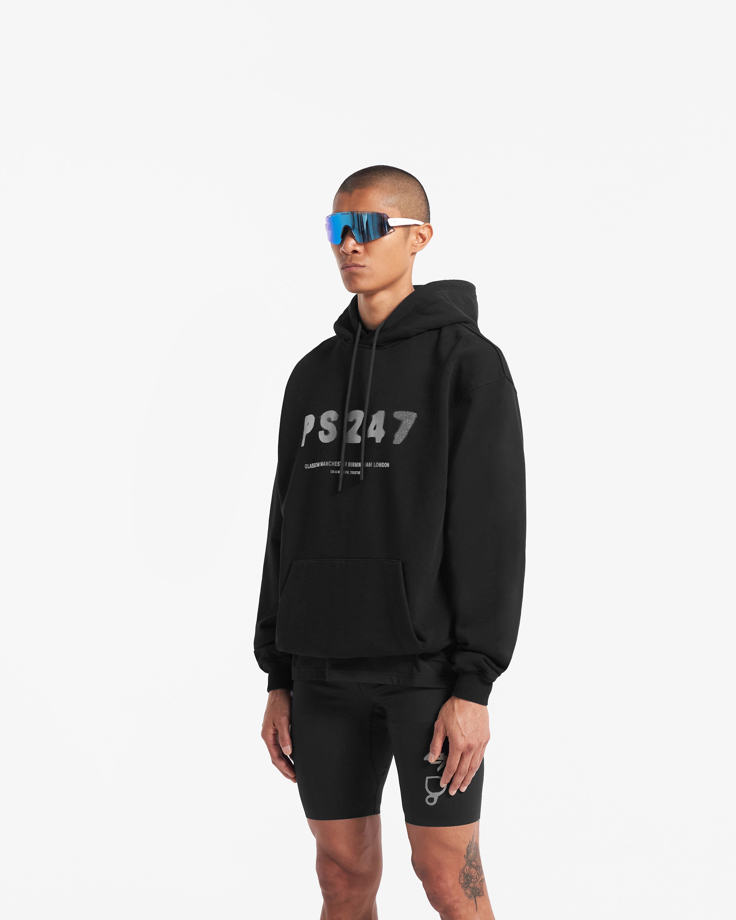 247 X Puresport Oversized Hoodie - Black