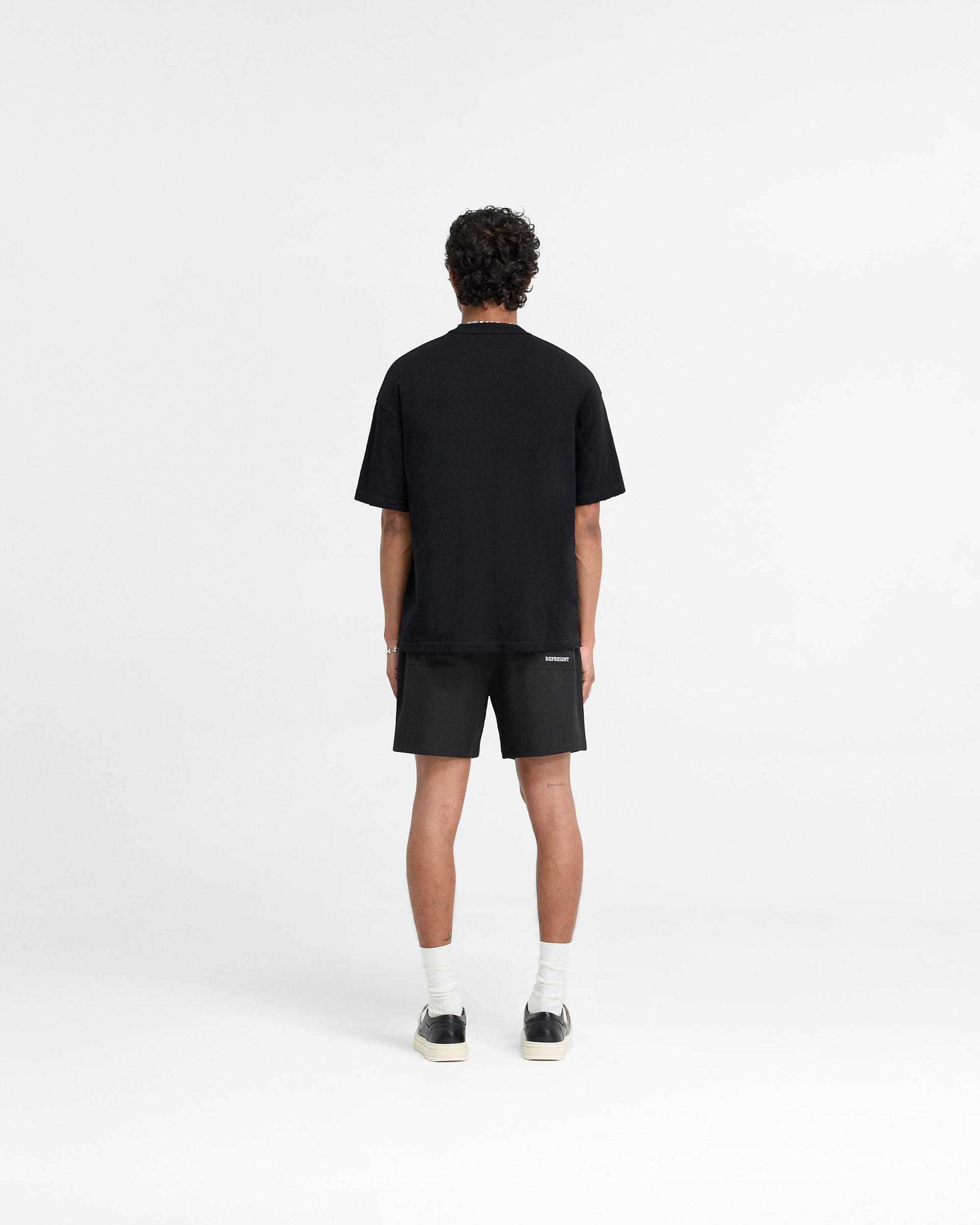 ★LMOOD★ Crack Message Slub Half Sleeve T-Shirt Black BETTEROFFDEAD T-SHIRT. FLATBUSH ZOMBIES WILL OPEN YOUR MINDS