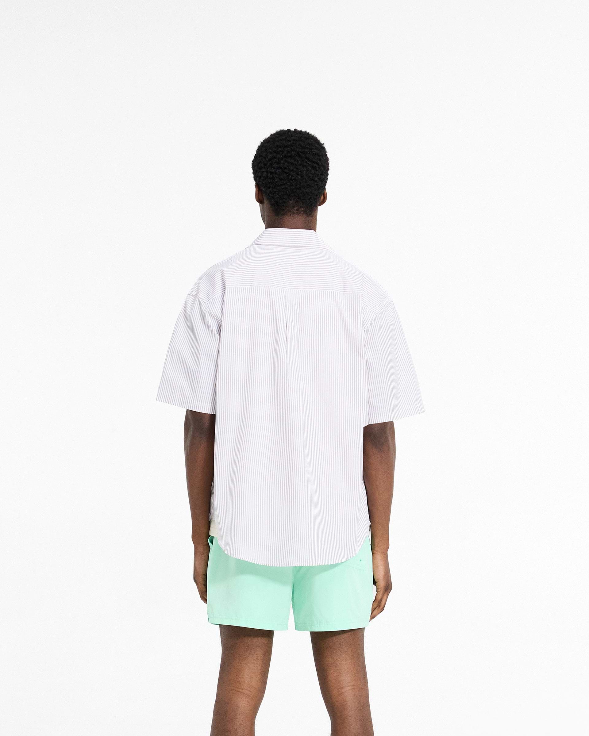 Short Sleeve Pinstripe Shirt | Grey | REPRESENT