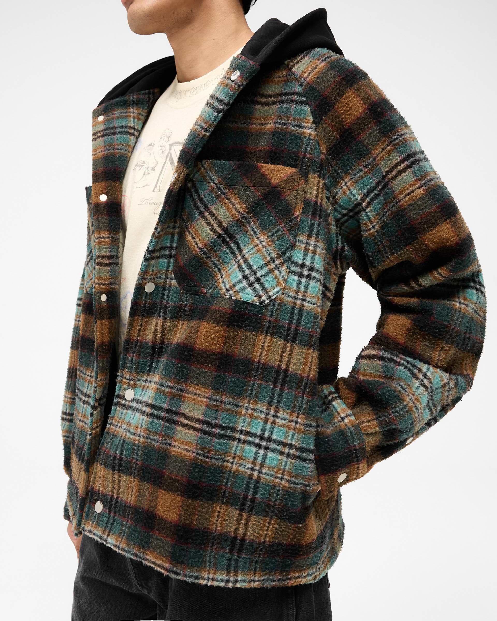 Hooded Overshirt - Check | REPRESENT
