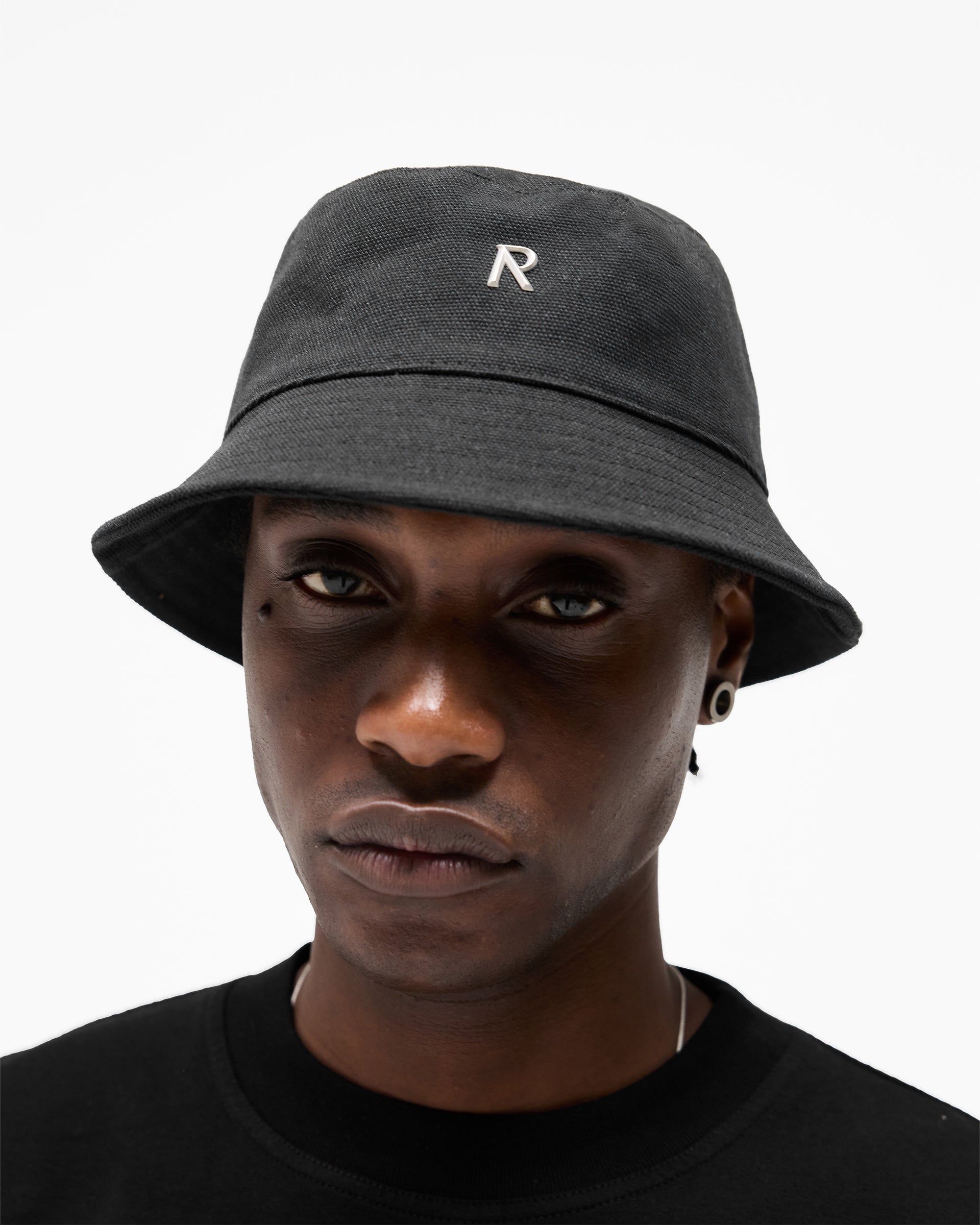 Initial Bucket Hat - Jet Black