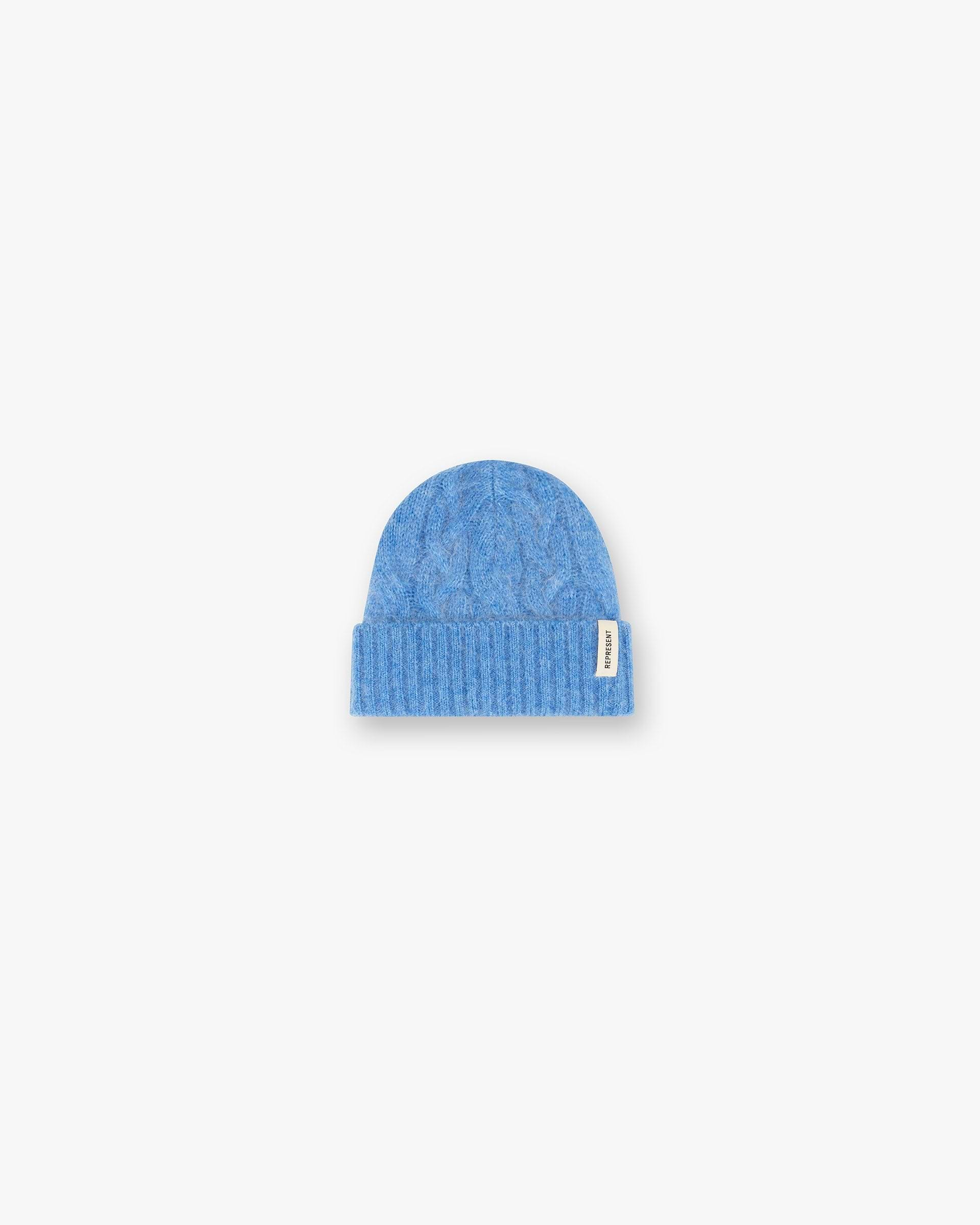 Cable Knit Beanie - Electric Blue