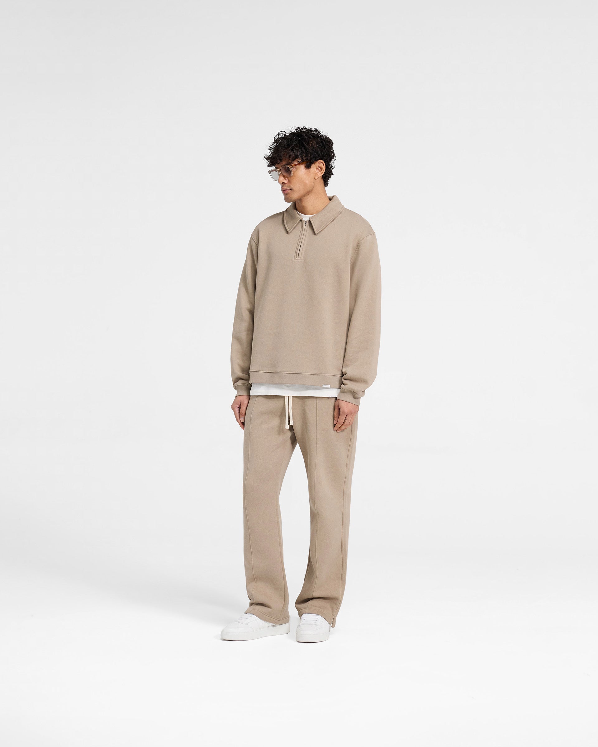 Initial Boxy Quarter Zip - Dune