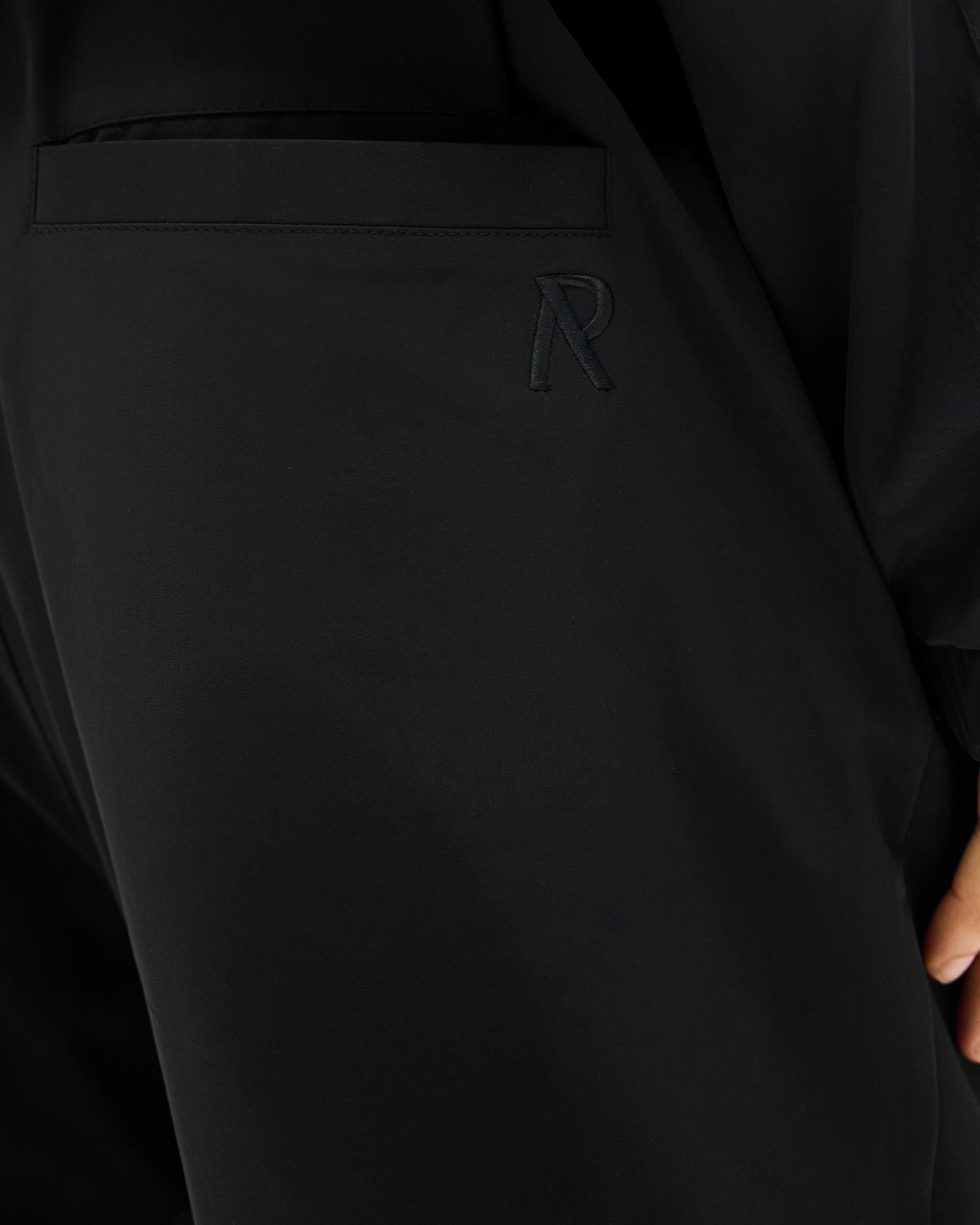 Initial Nylon Track Pant - Black