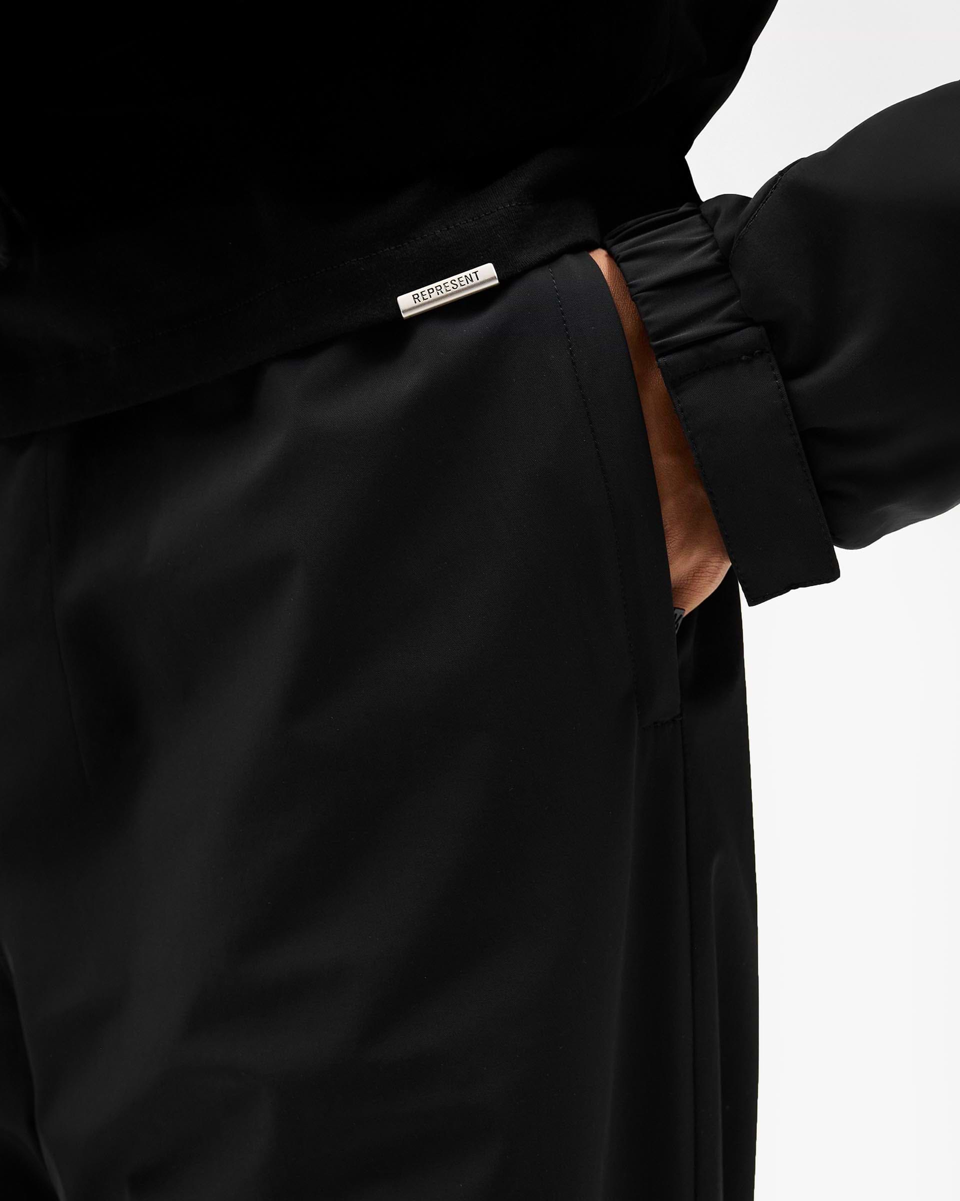 Initial Nylon Track Pant - Black