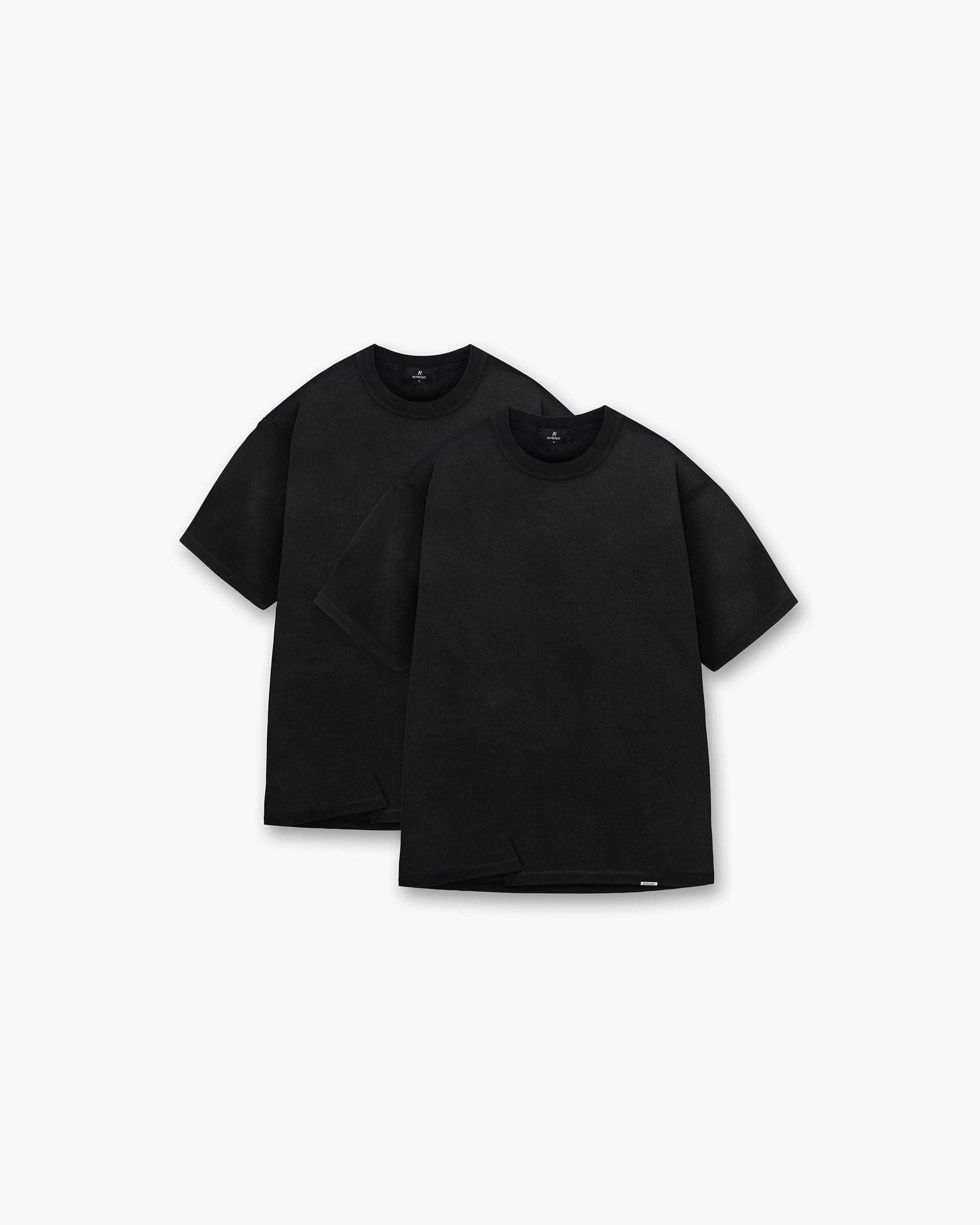 2 x Initial T-Shirt - Black