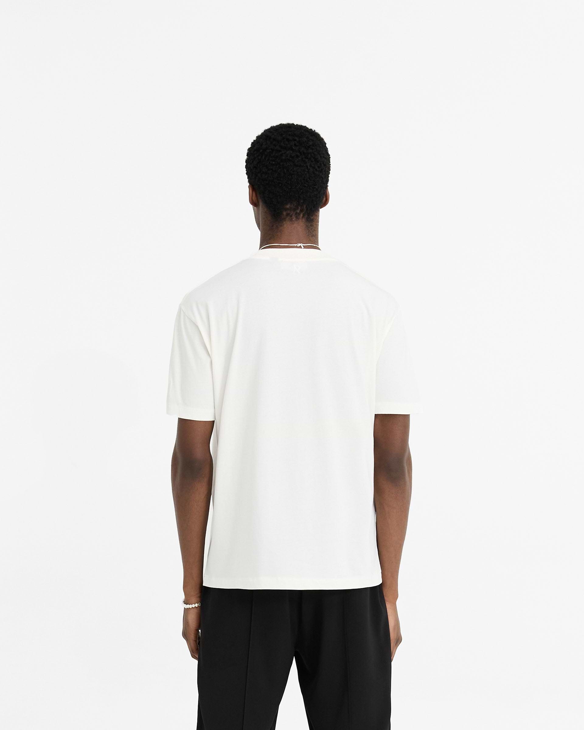 2 x Initial T-Shirt - Flat White & Ice Grey Marl