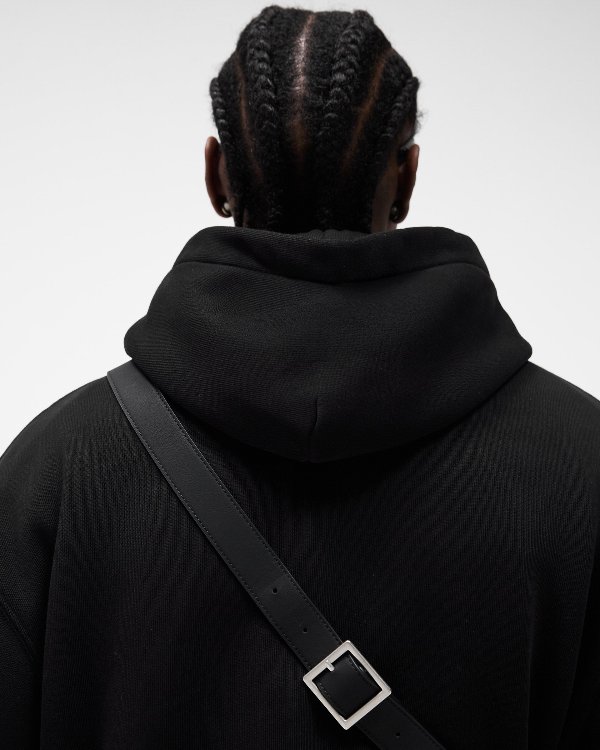 Initial Star Hoodie - Jet Black