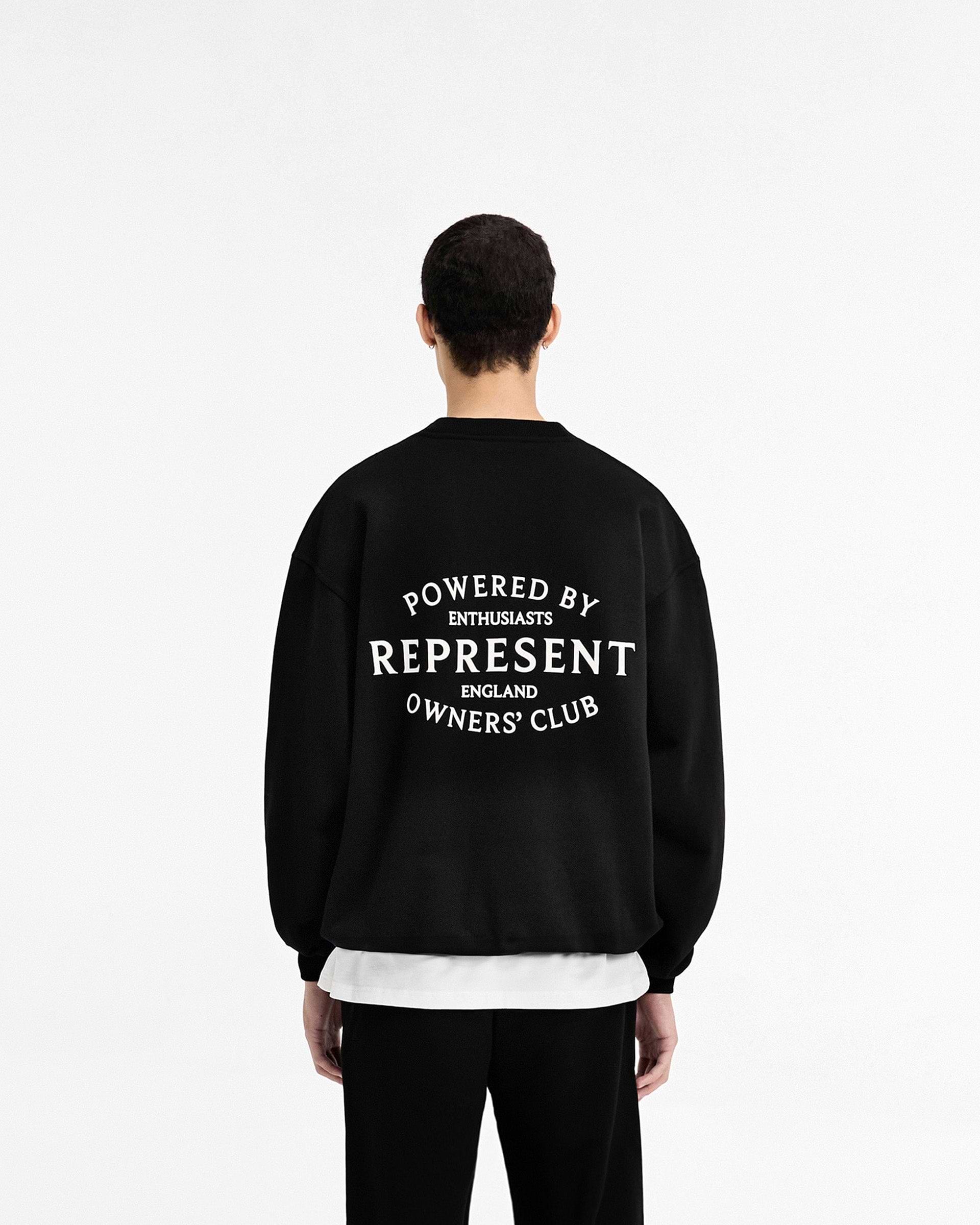 【REPRESENT】OWNERS CLUB STAMP SWEATER スタンプ スウェット Jet Black Sweater | Stamp Owners' Club | REPRESENT
