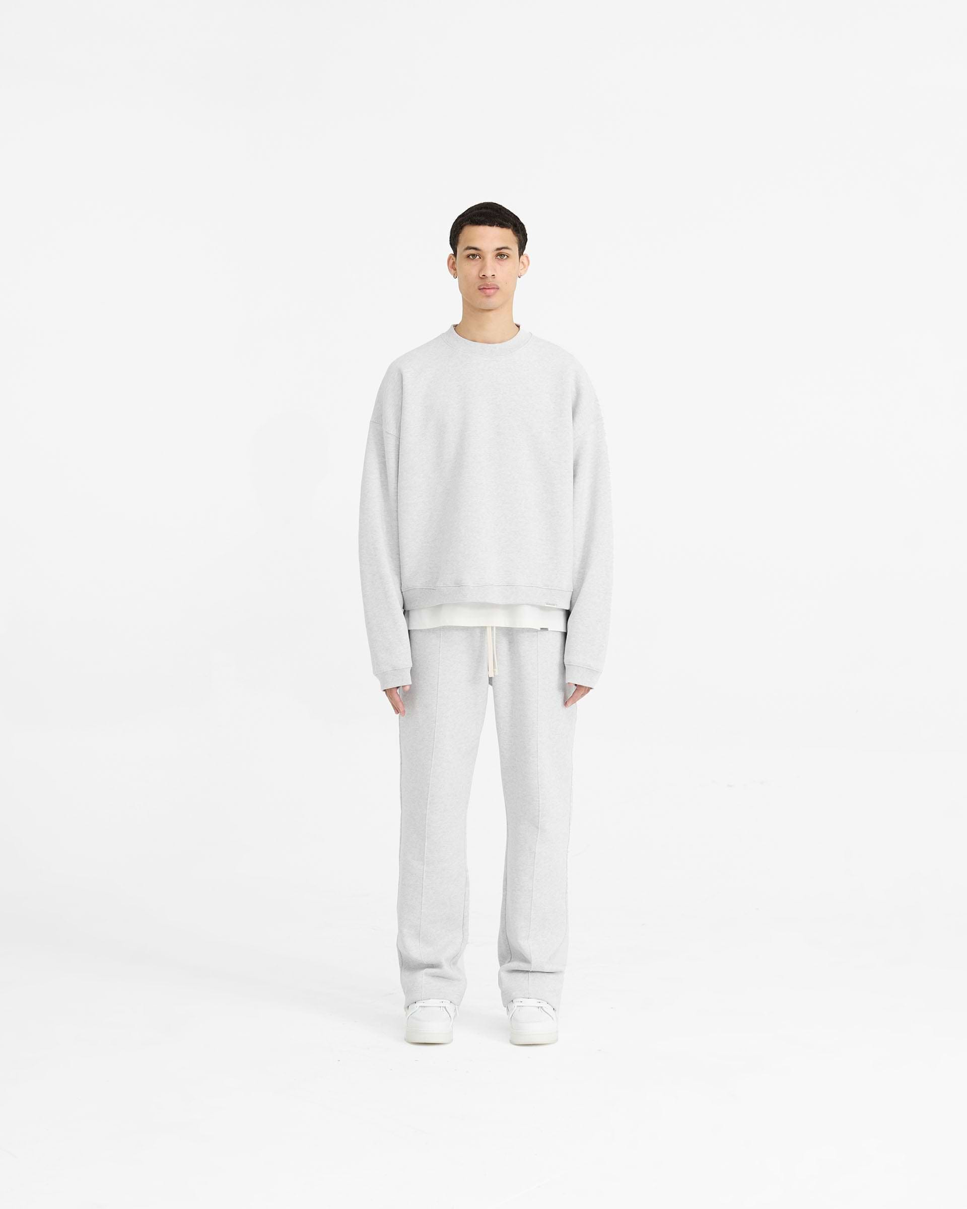 Initial Boxy Sweater - Ice Grey Marl