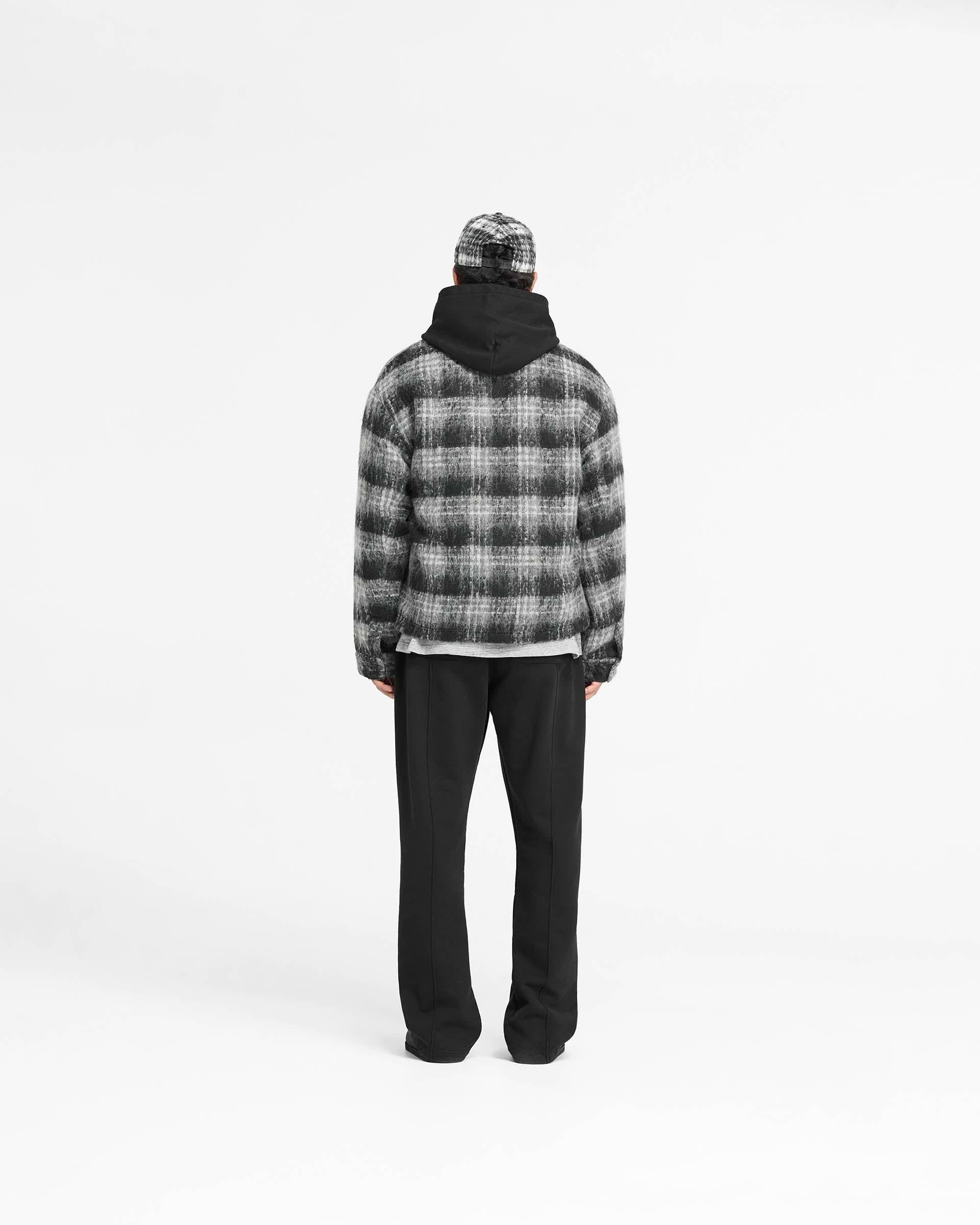 GRAPH/CHECK ZIP PULL/OVER SHIRT-LOOSE トップス