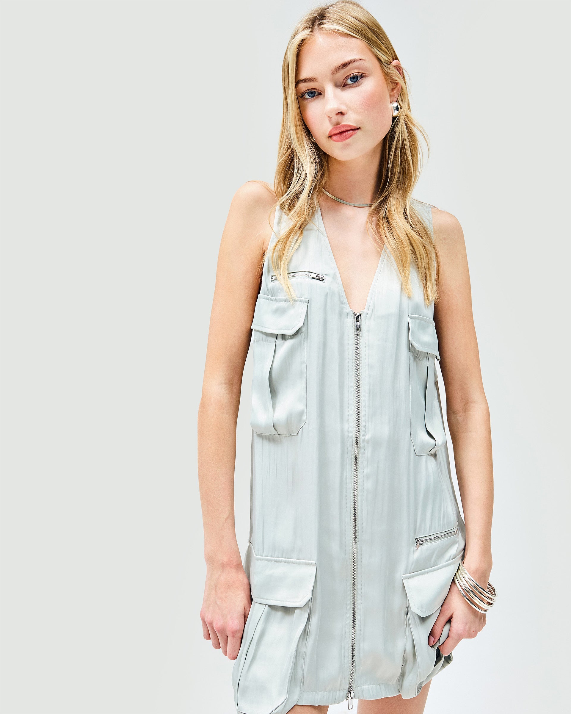 Adrenaline Mini Dress - Basil