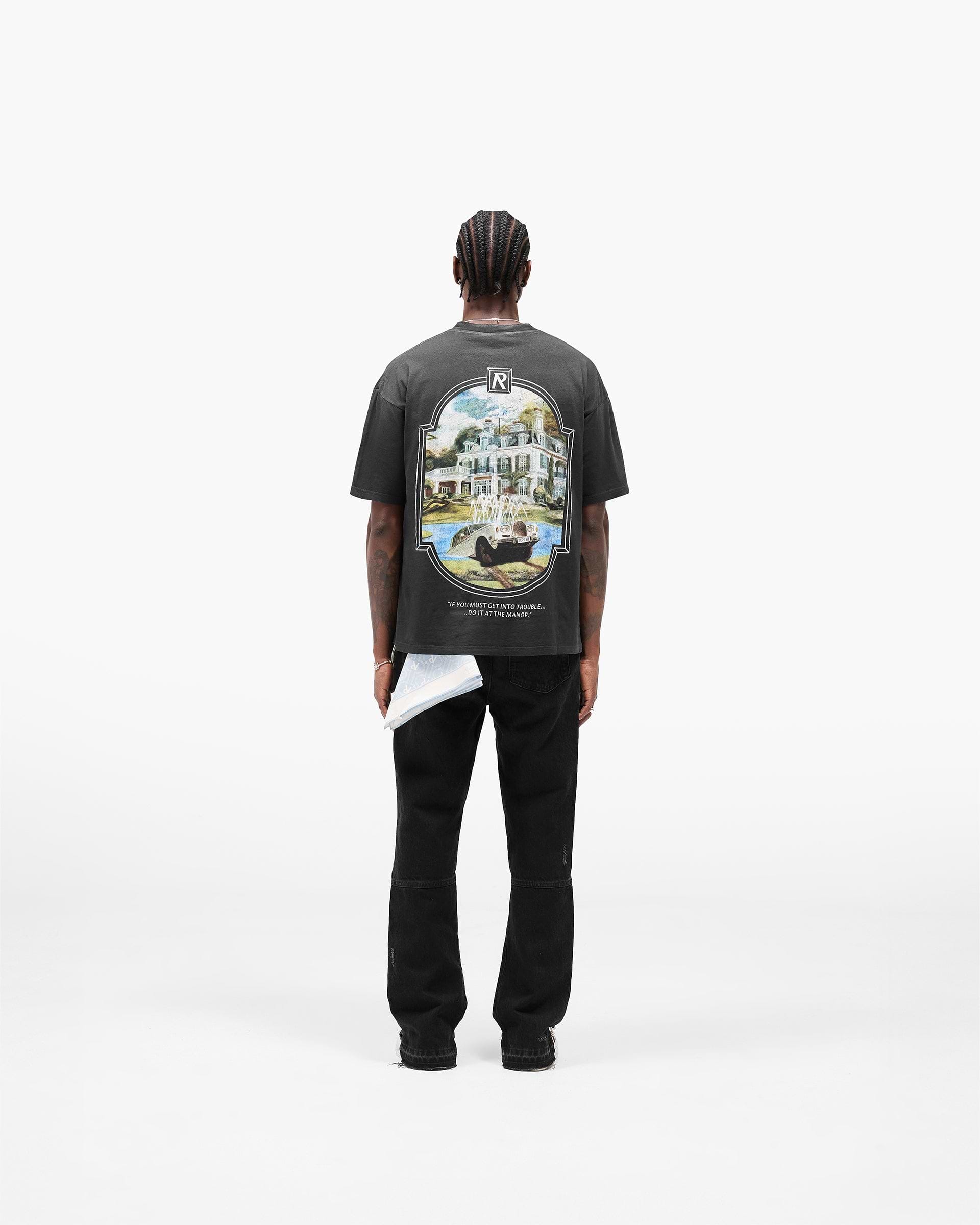 Revere Manor T-Shirt - Stained Black