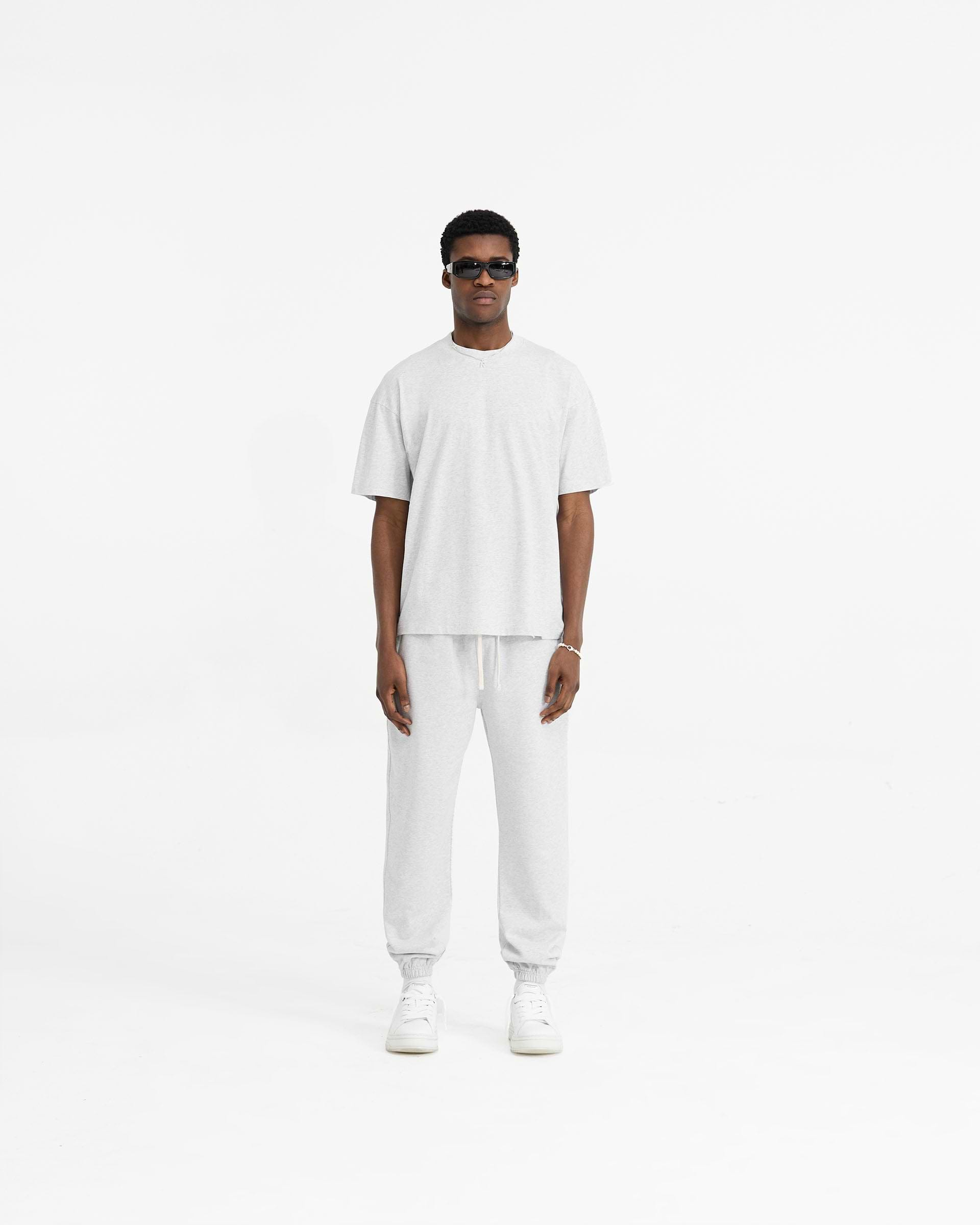 Initial Cuffed Sweatpant - Ice Grey Marl