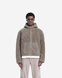 Hooded Fleece Jacket - Rock