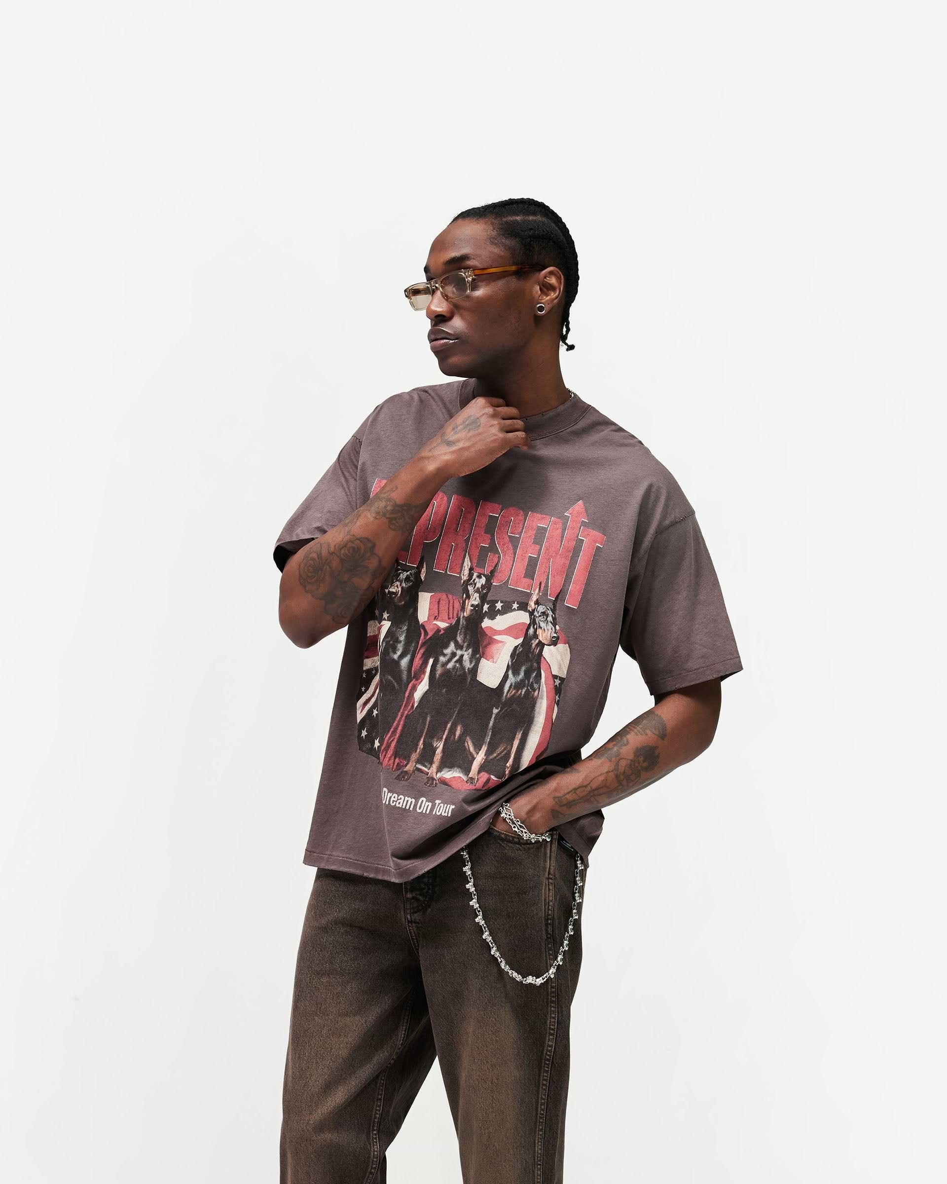 Dream On Tour T-Shirt Brown | Spring Summer T shirts | REPRESENT