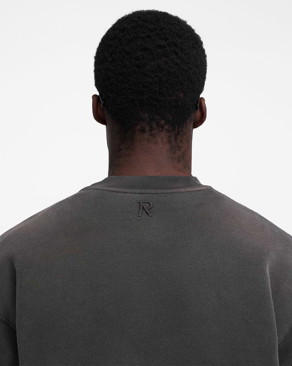 Heavyweight Initial Sweater| Stained Black | REPRESENT CLO