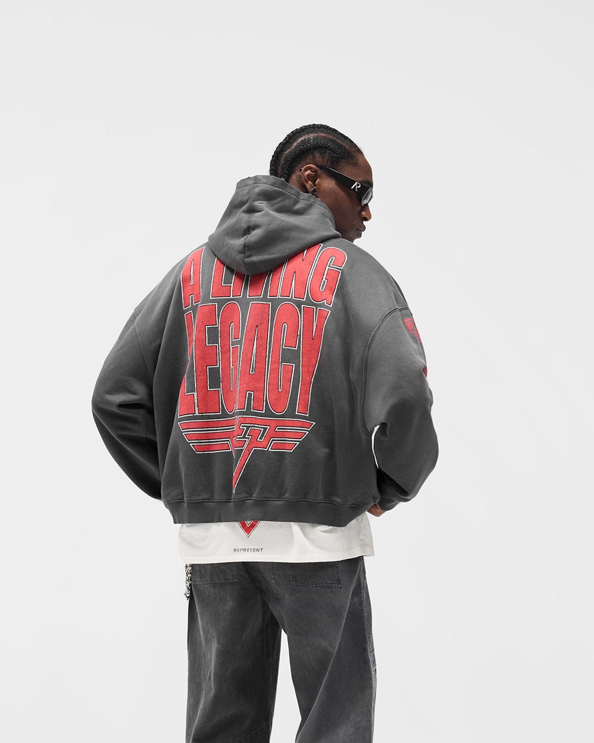 Reversible Living Legacy Tour Hoodie - Sun Fade Grey | REPRESENT