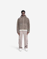 Hooded Fleece Jacket - Rock