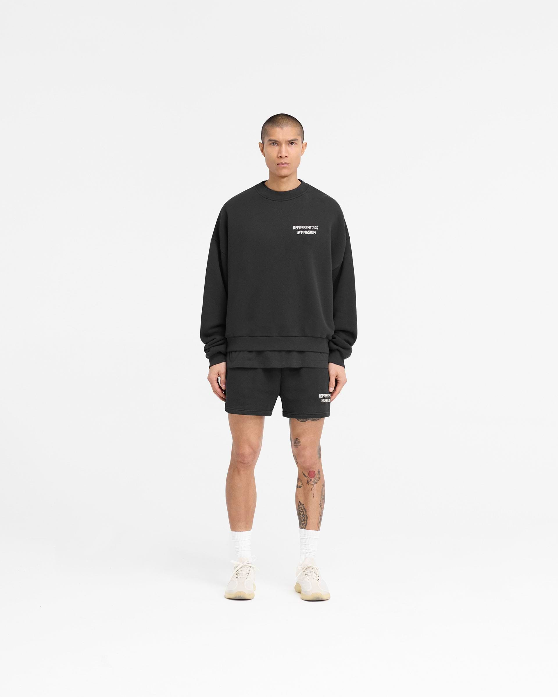 247 Gymnasium Boxy Sweater - Off Black