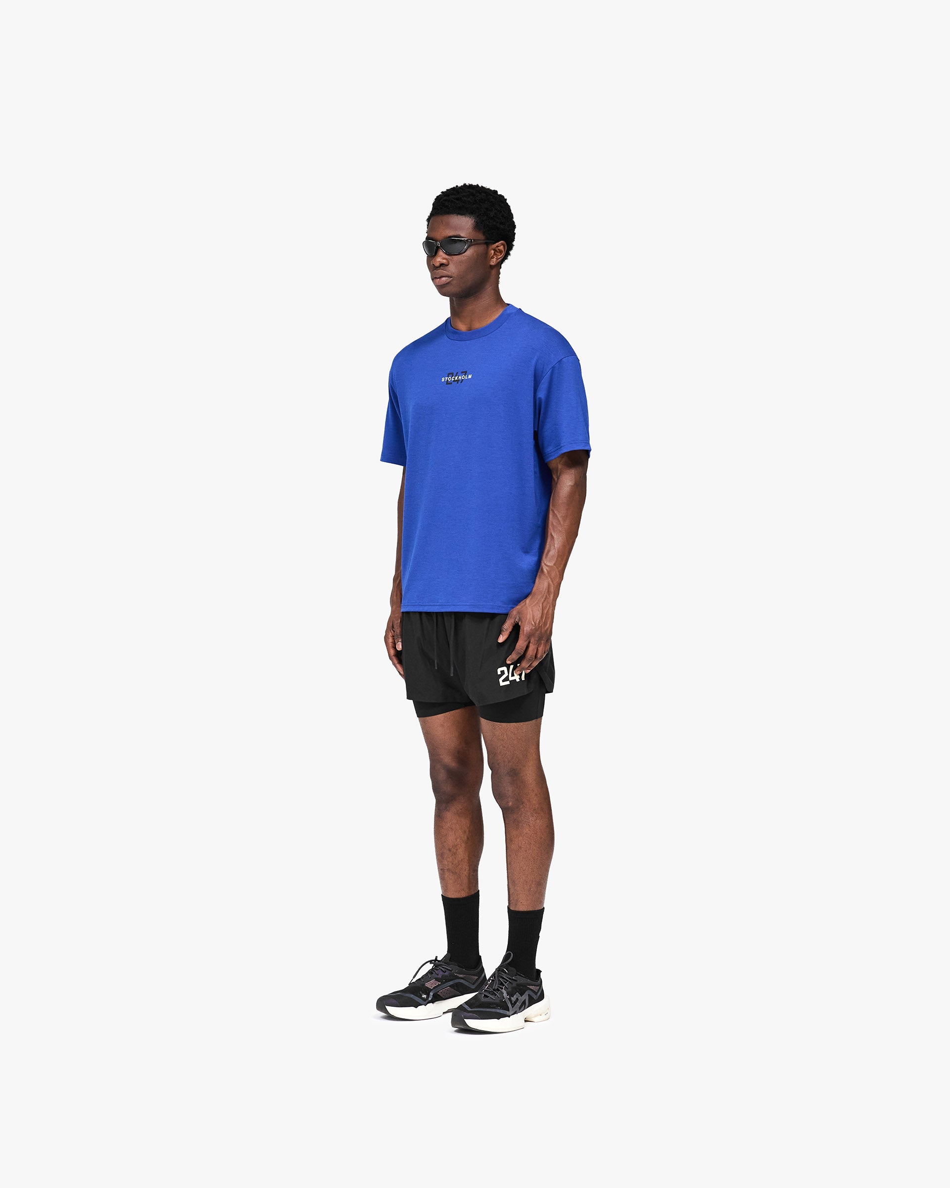 247 Stockholm Oversized T-Shirt Blue | Performance Tee | REPRESENT