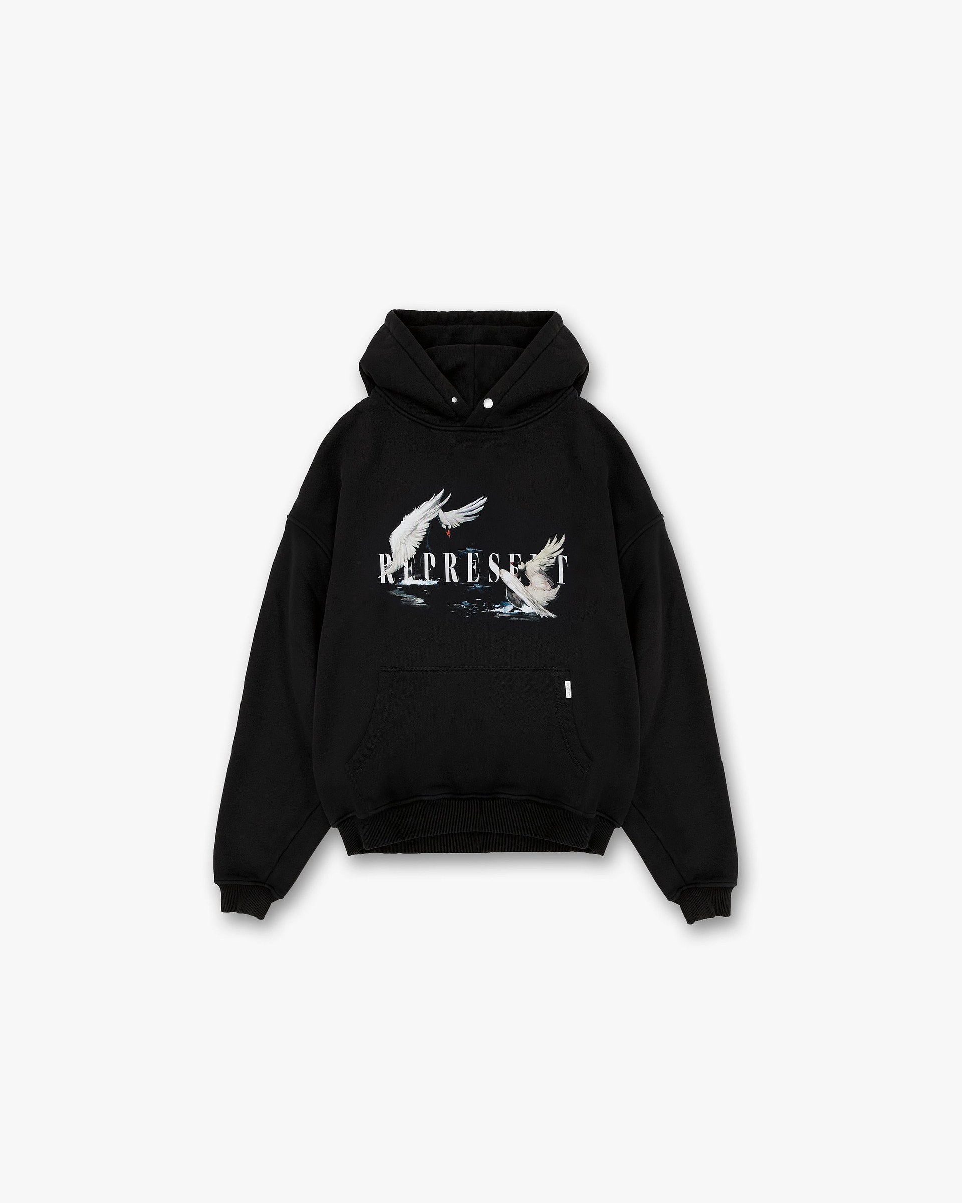 Swan Hoodie - Off Black