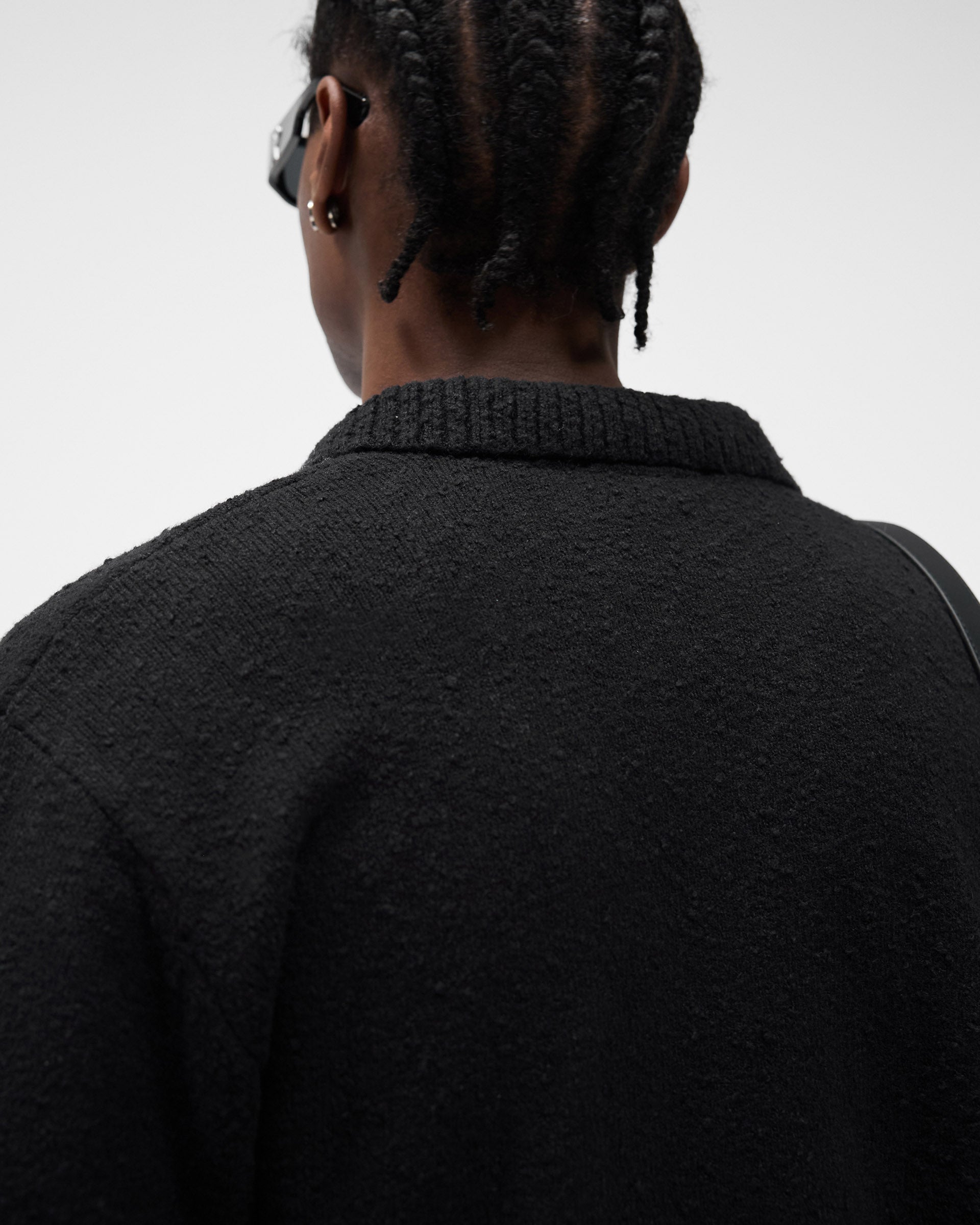 Knitted Polo - Jet Black