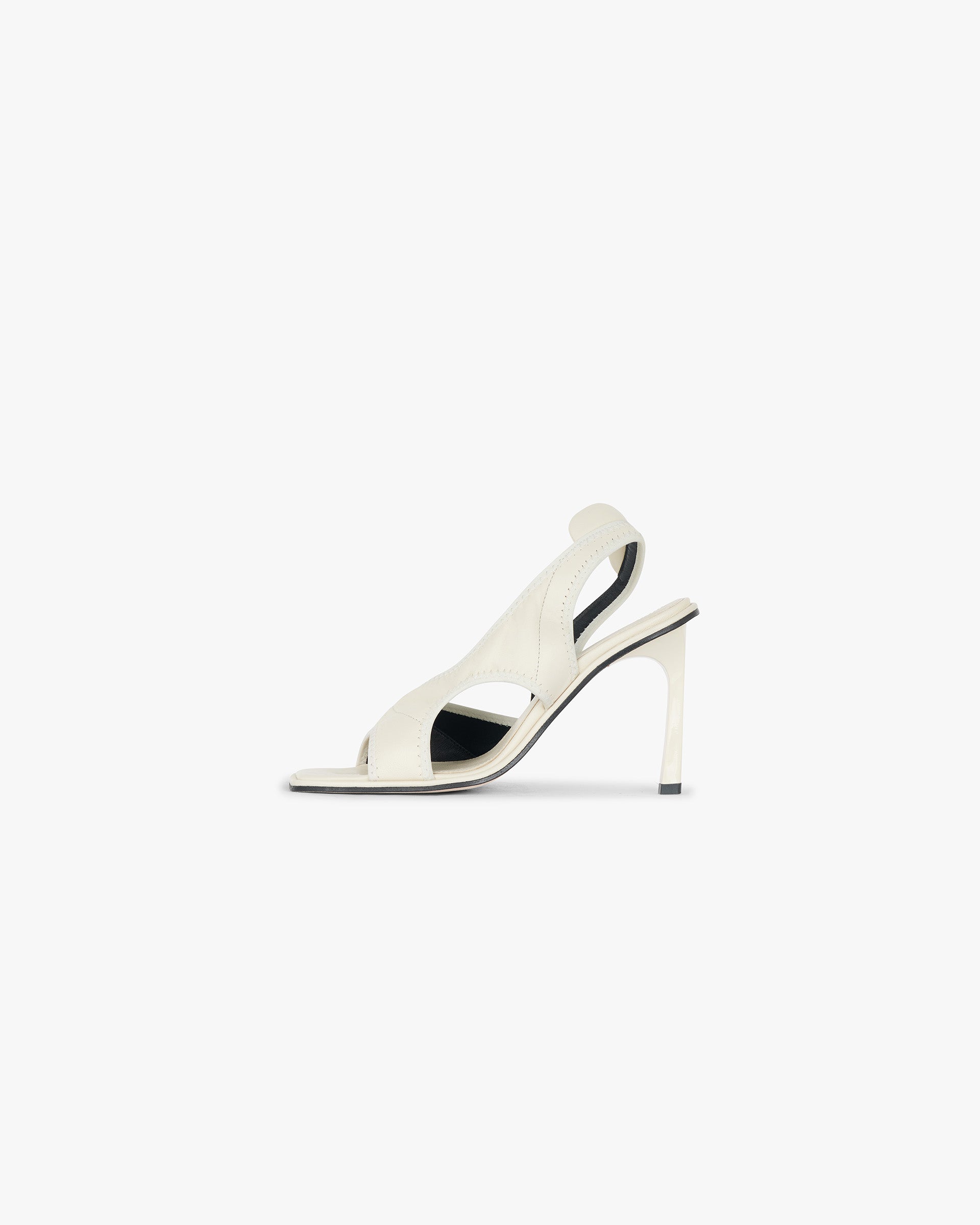 Asymmetric Stretch Heel - Ecru
