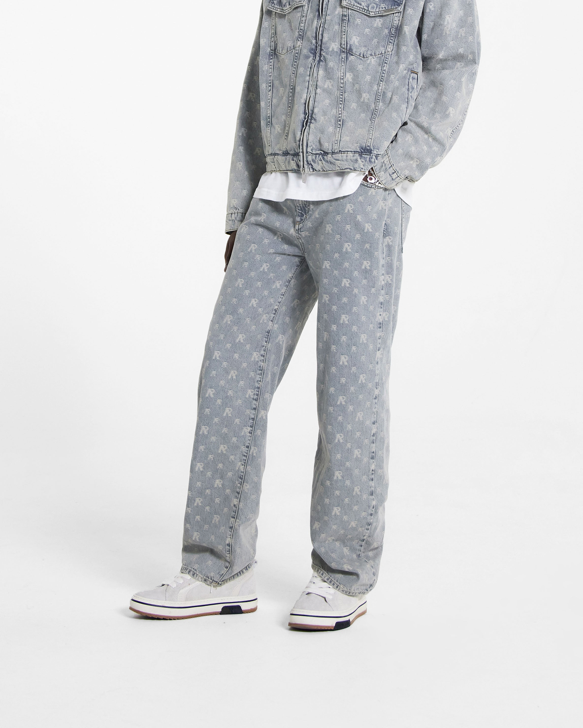 R3 Monogram Baggy Denim - Stone Wash
