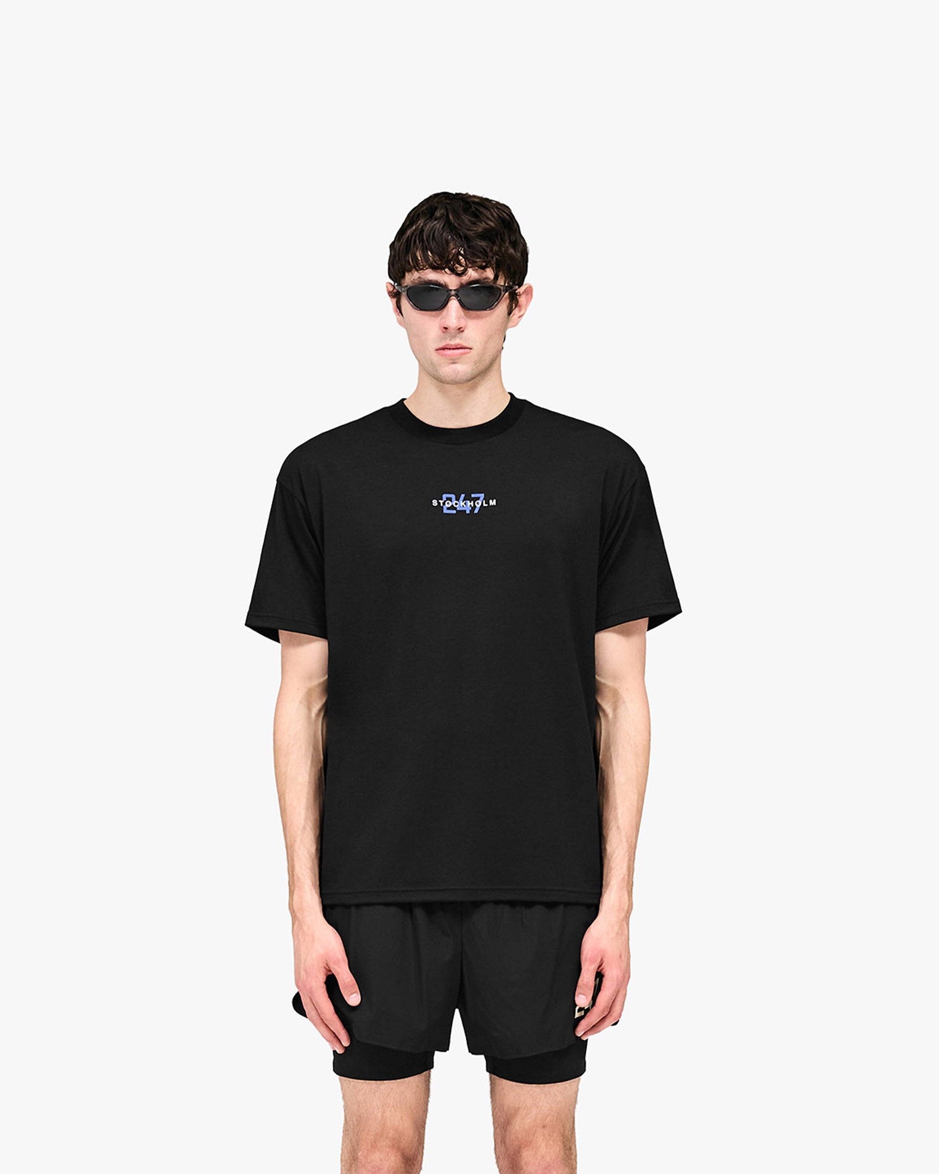 247 Stockholm Oversized T-Shirt Jet Black | Performance Tee