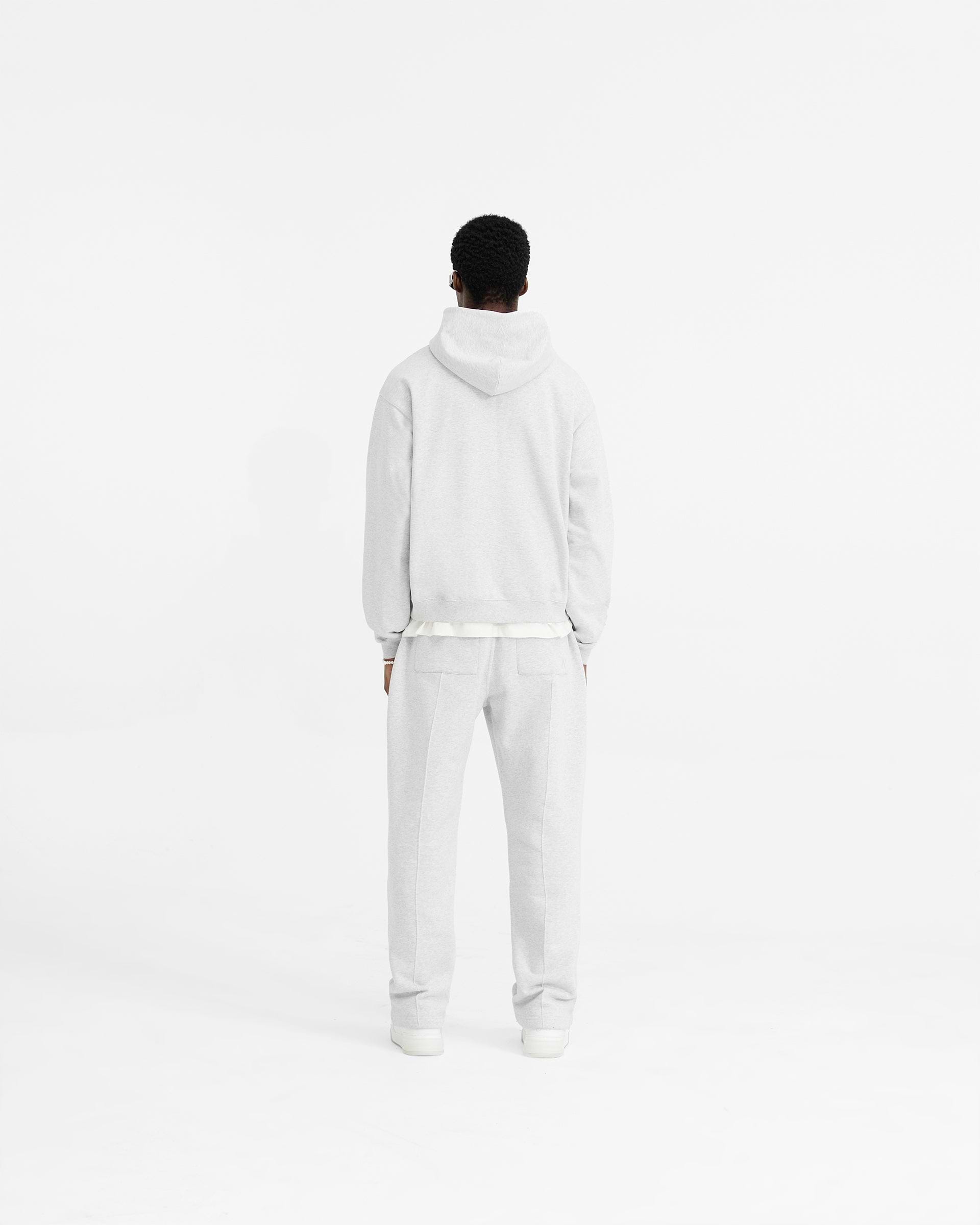 Initial Oversized Zip Hoodie - Ice Grey Marl | REPRESENT