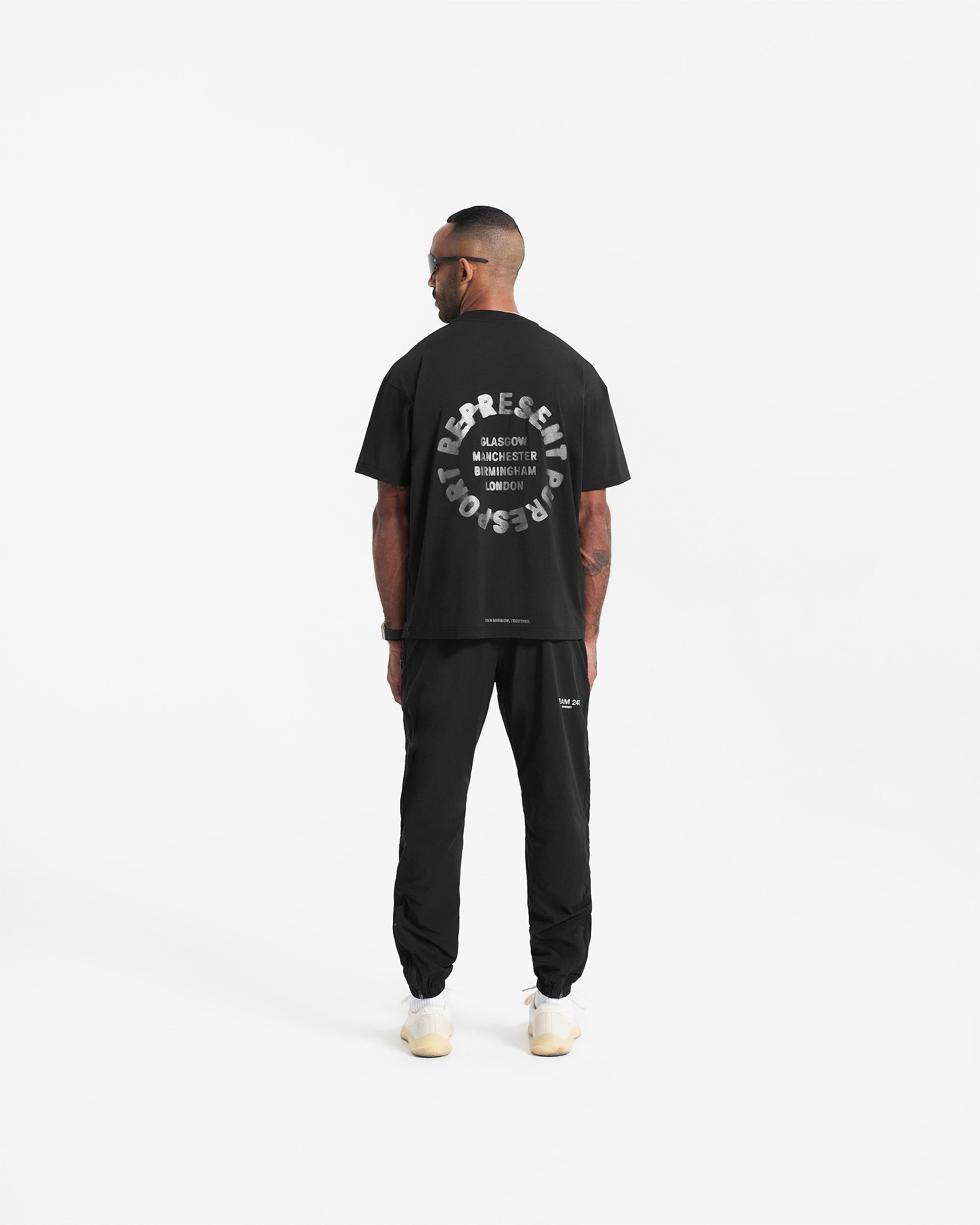 247 X Puresport Oversized Tour T-Shirt - Black