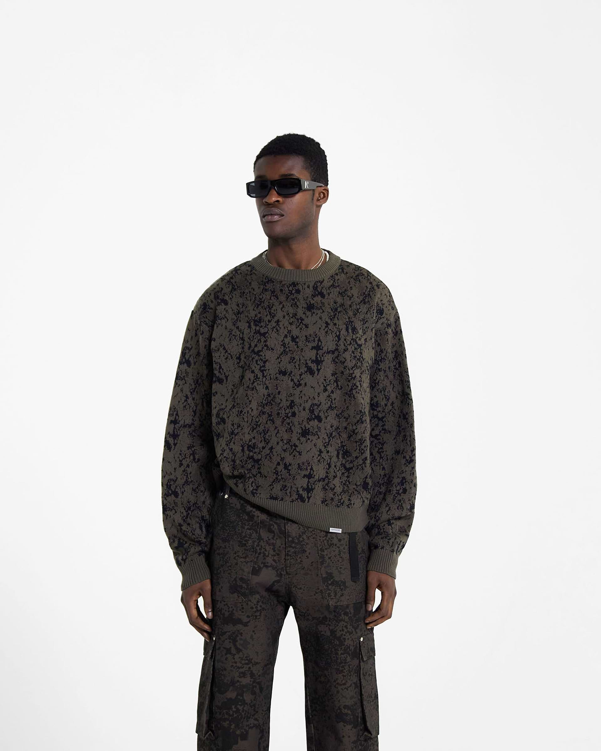 Camo Jacquard Sweater