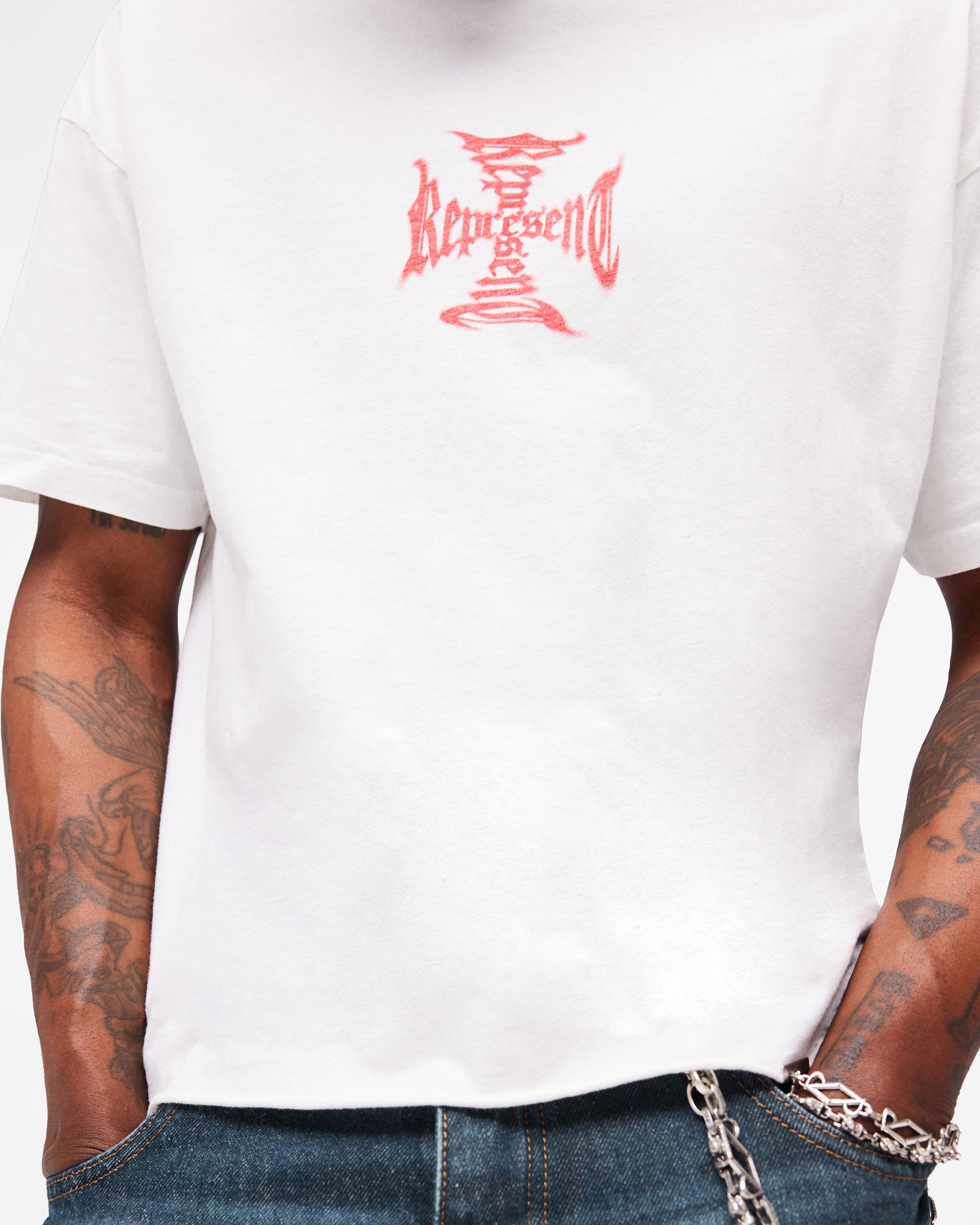 MH T-Shirt V2 Ash White | Heaton Capsule T-Shirts | REPRESENT