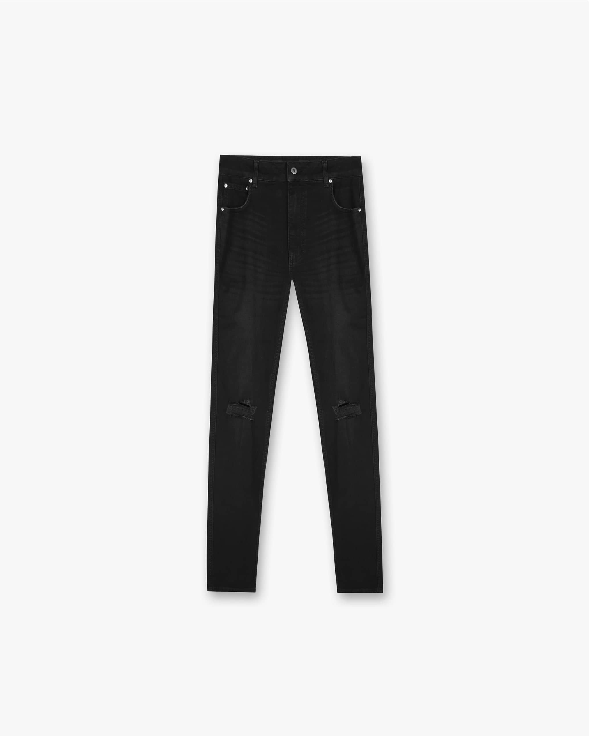 Streetwear Fashion Black Jeans Men Elastic Slim Fit Destroyed Ripped Jeans  Zipper Designer Hip Hop Punk Denim Pencil Pants Men