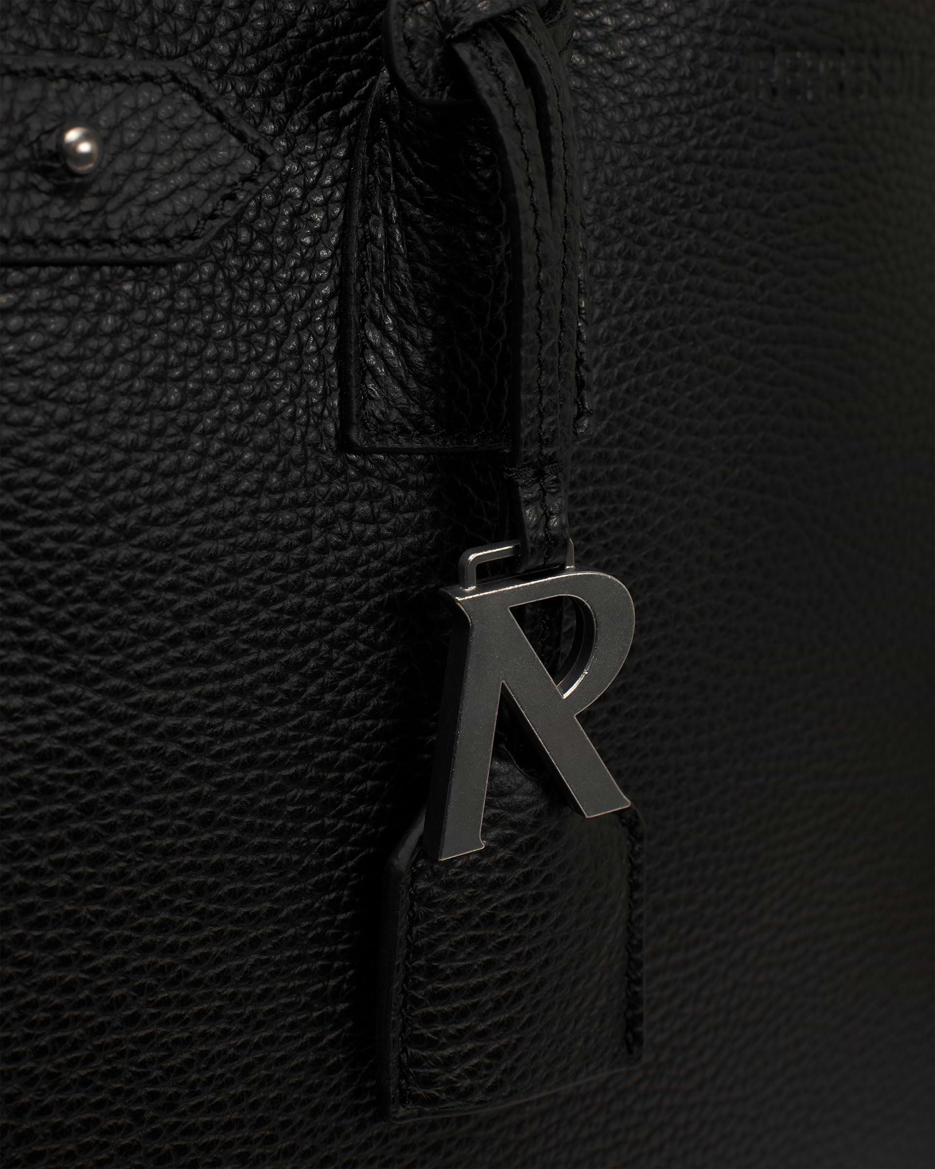 Leather Tote Bag - Textured Black