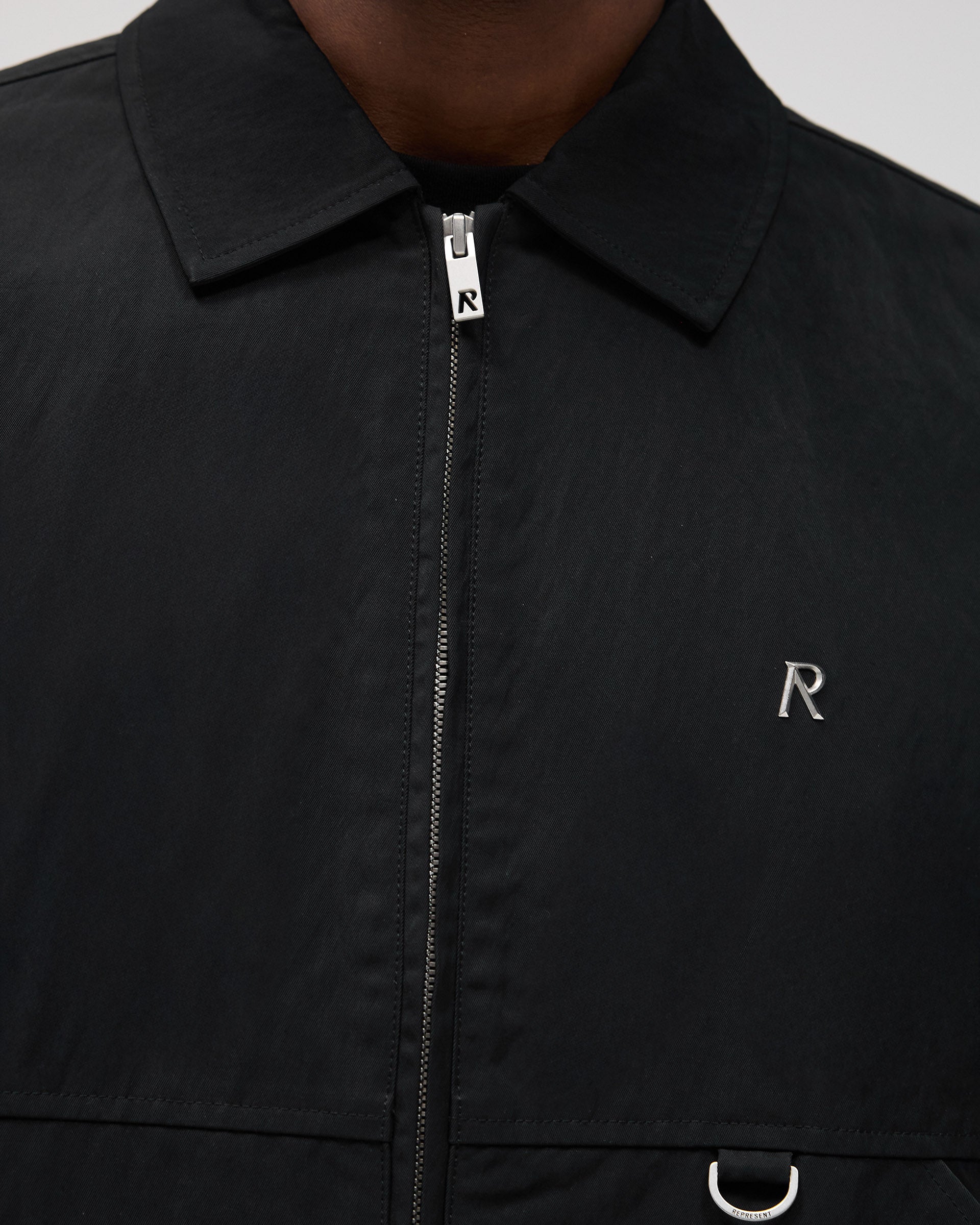 Jet Black Nylon Overshirt | Jackets & Outwear | REPRESENT