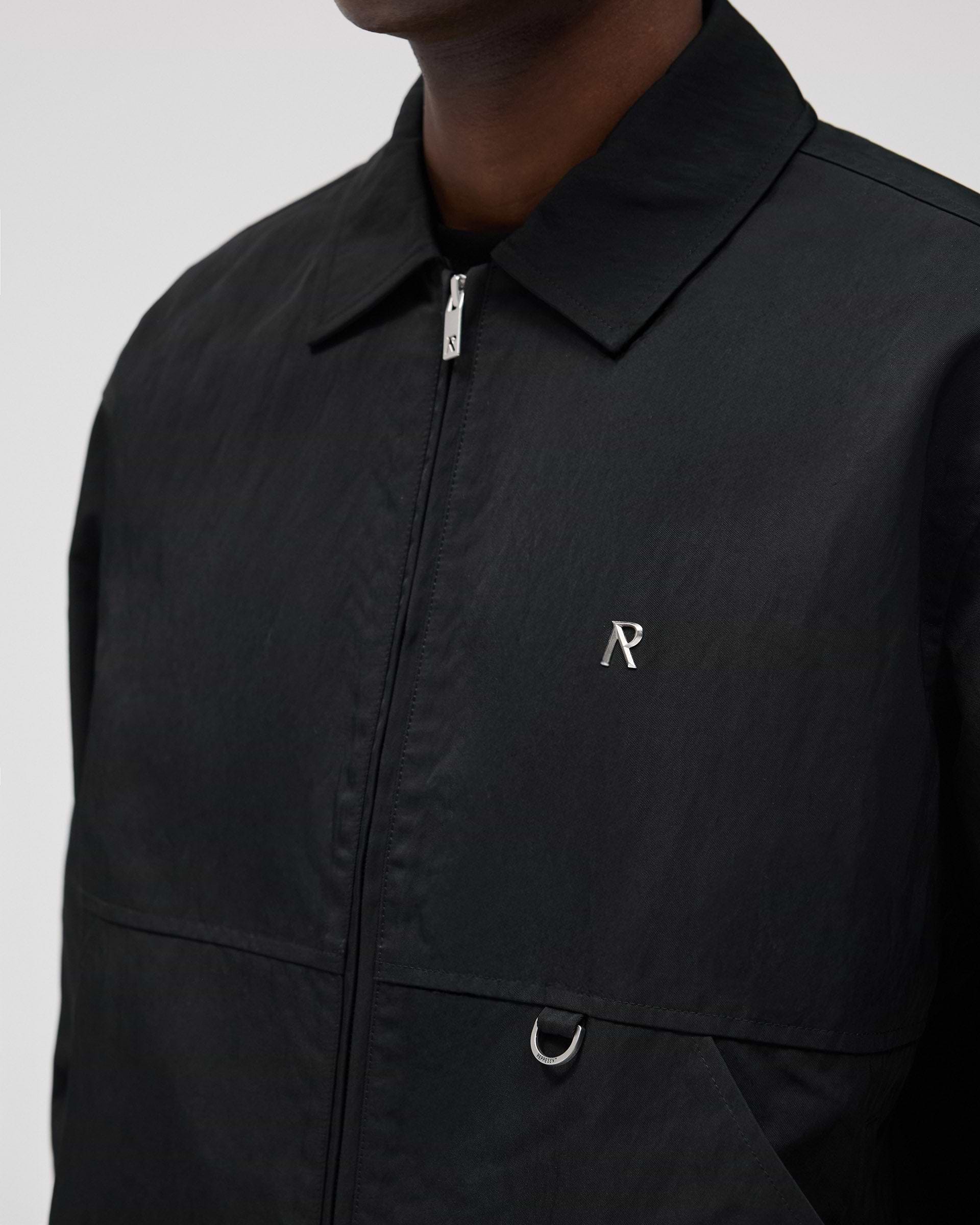 e*a様 CLANE CHECK OVER SHRIT JACKET Jet Black Nylon Overshirt | Jackets & Outwear | REPRESENT