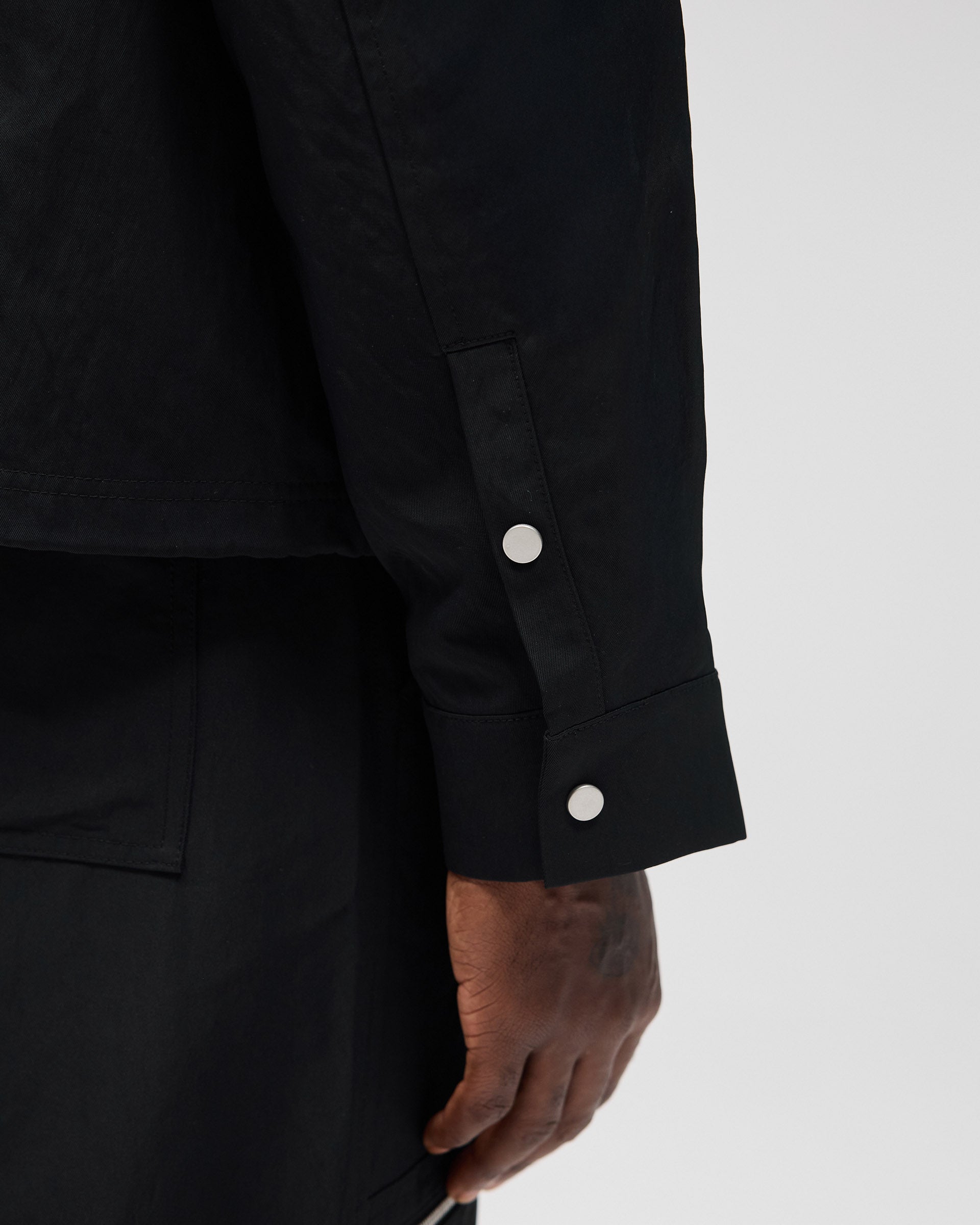 Nylon Overshirt - Jet Black