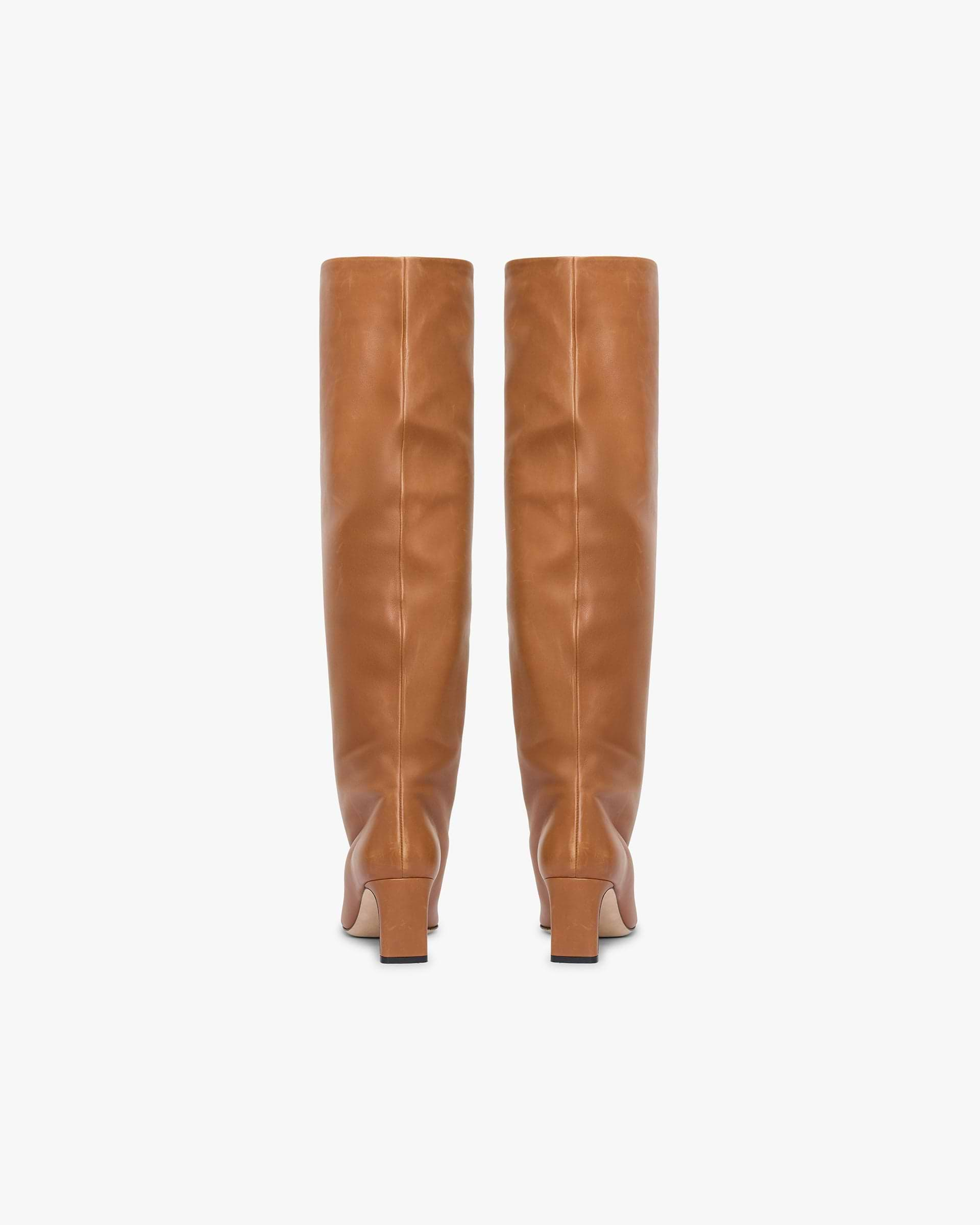 Square Toe Knee Boot - Tan