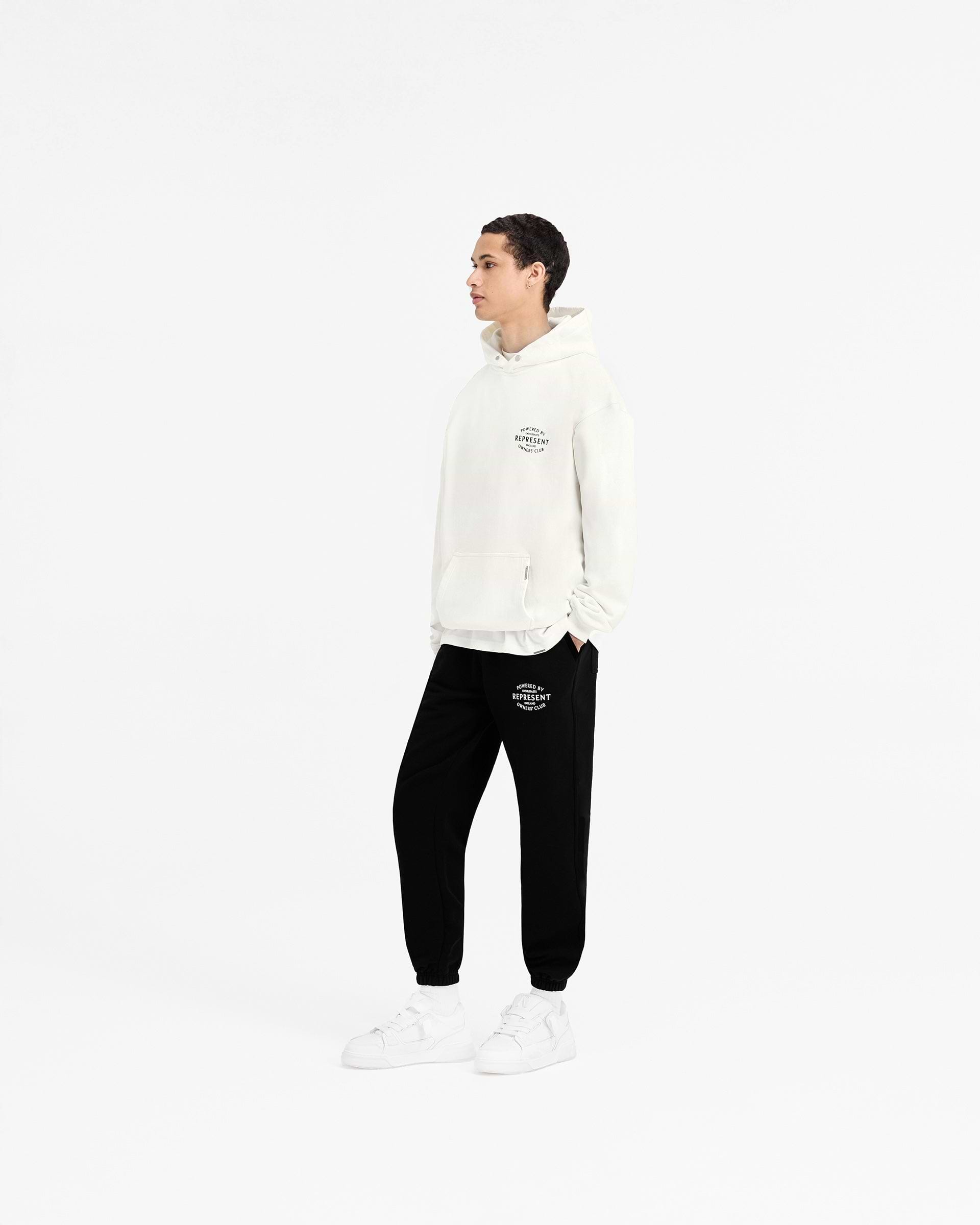 Represent Owners Club Stamp Hoodie - Flat White