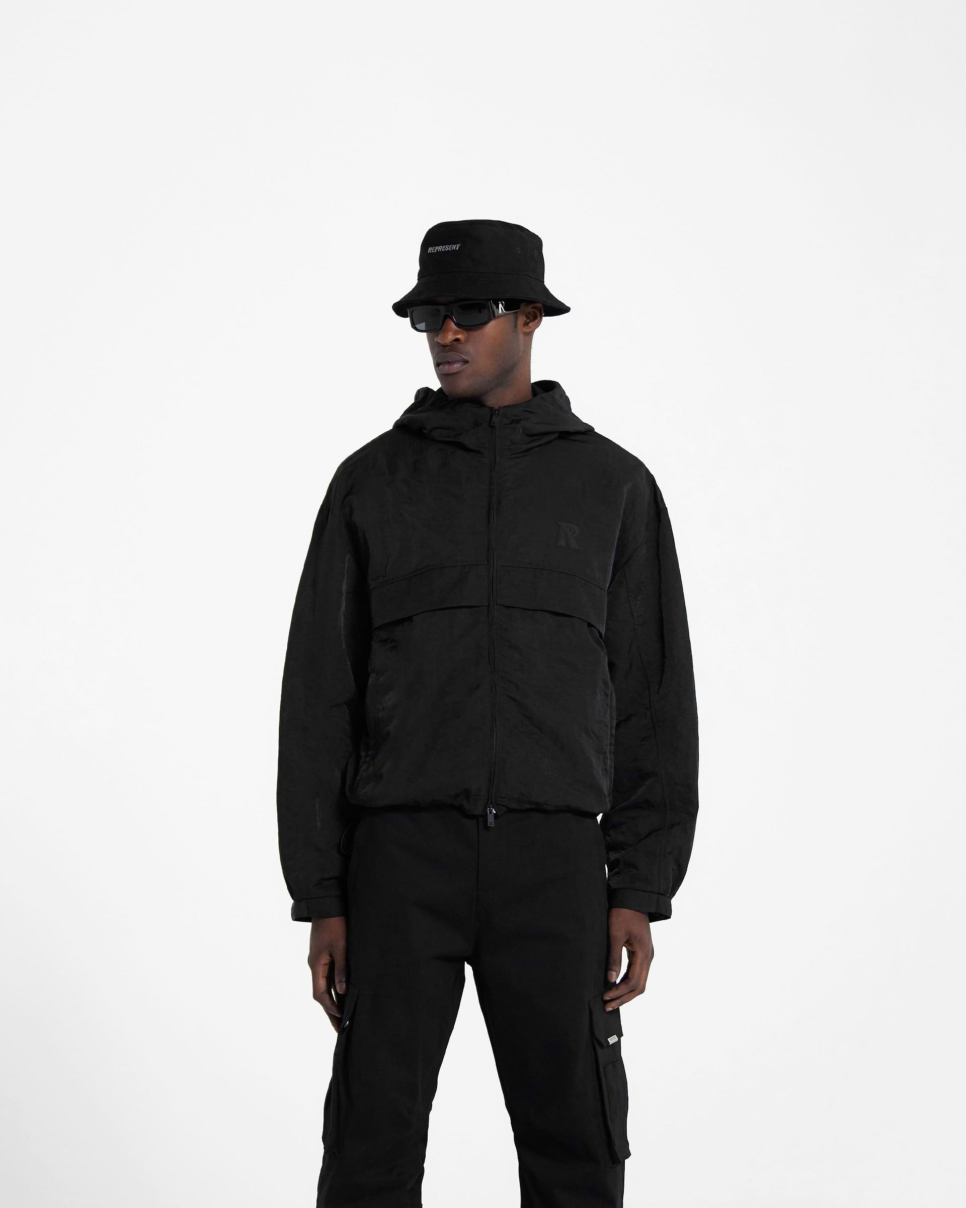 Hooded Track Jacket - Jet Black