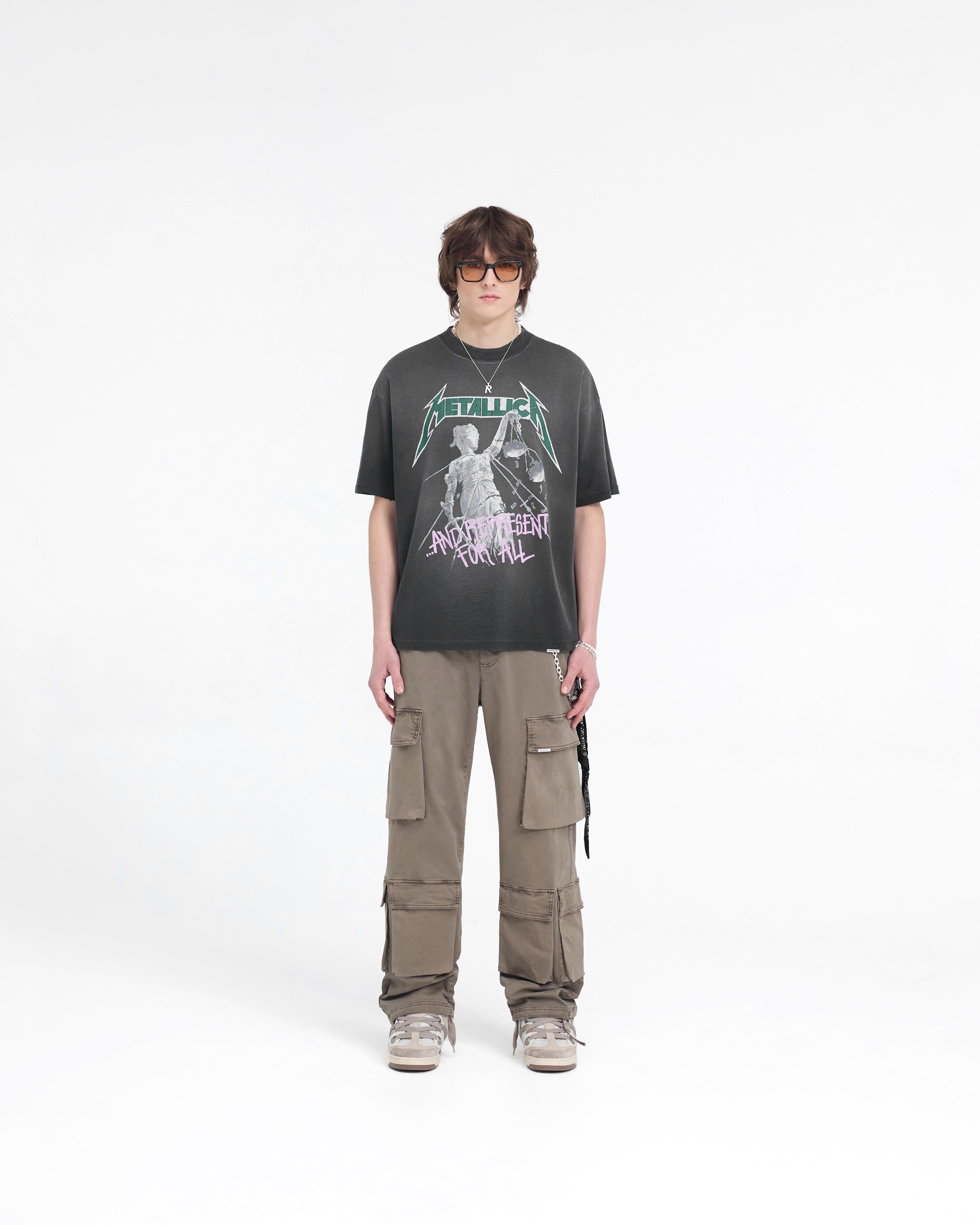 Metallica Justice T-Shirt | Stained Black | REPRESENT