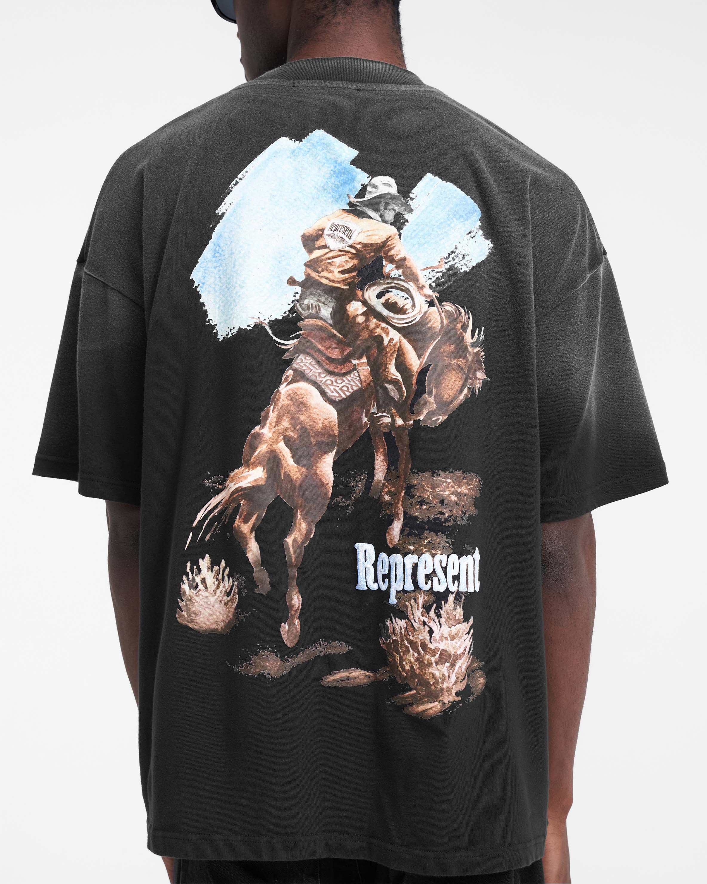 REPRESENT WILD RIDE Tシャツ 半袖 Black 送料込み Wild Ride T-Shirt | Aged Back | REPRESENT