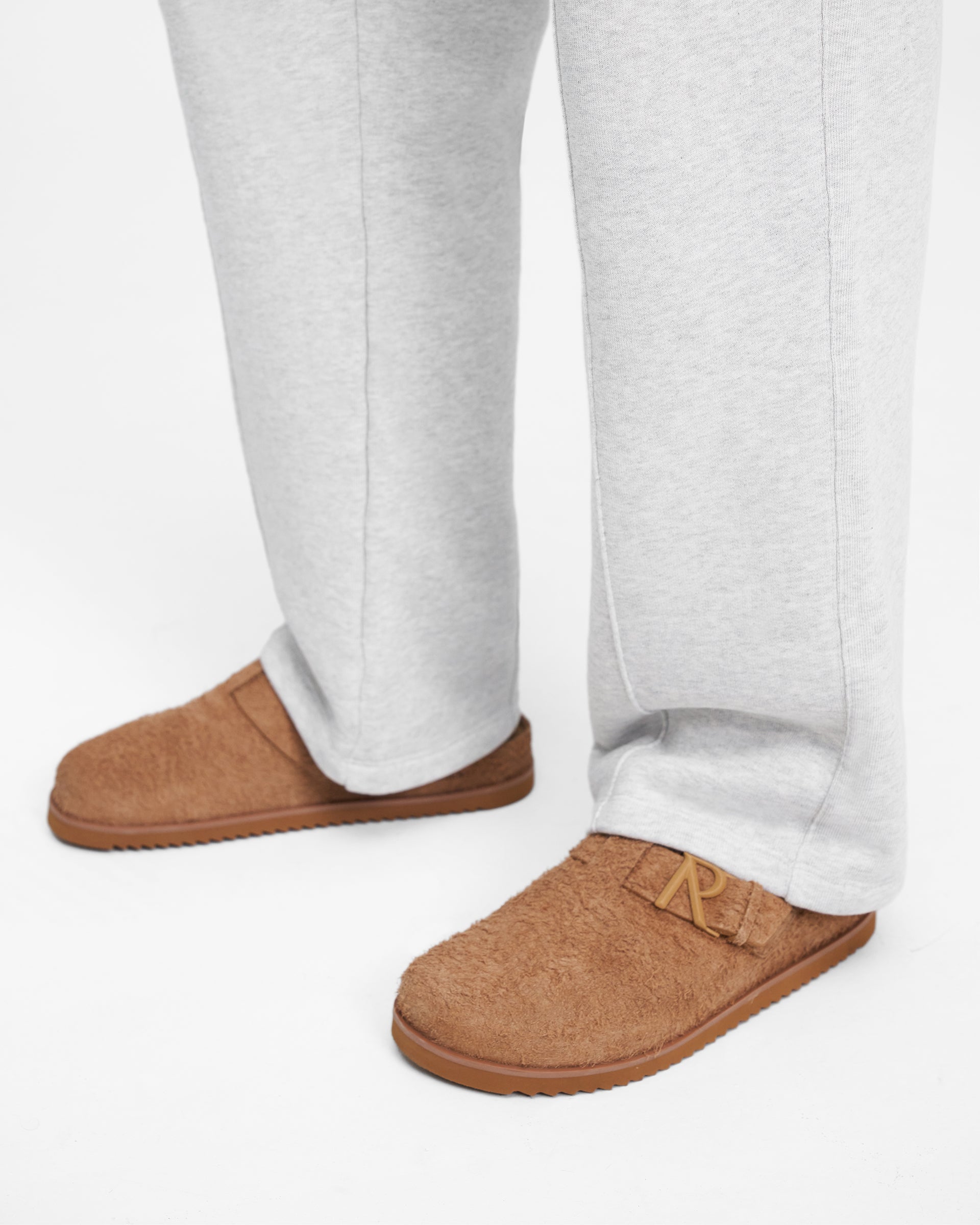 Heavyweight Initial Sweatpants - Ice Grey Marl