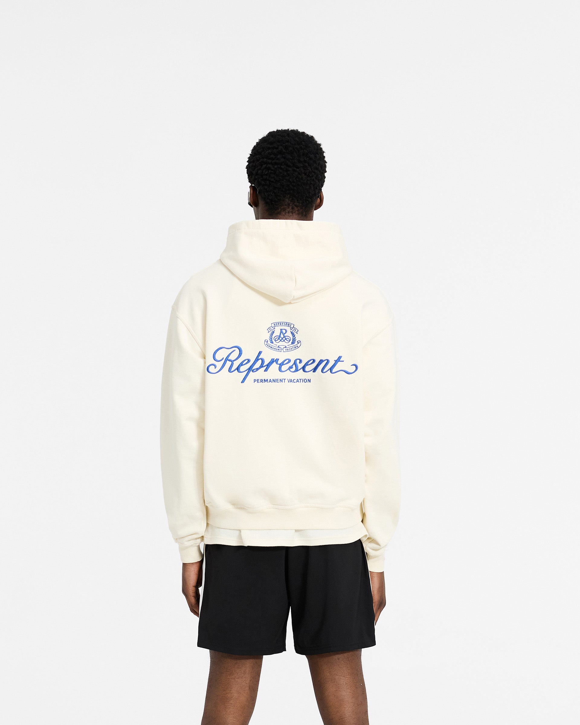Permanent Vacation Zip Up Hoodie - Antique White