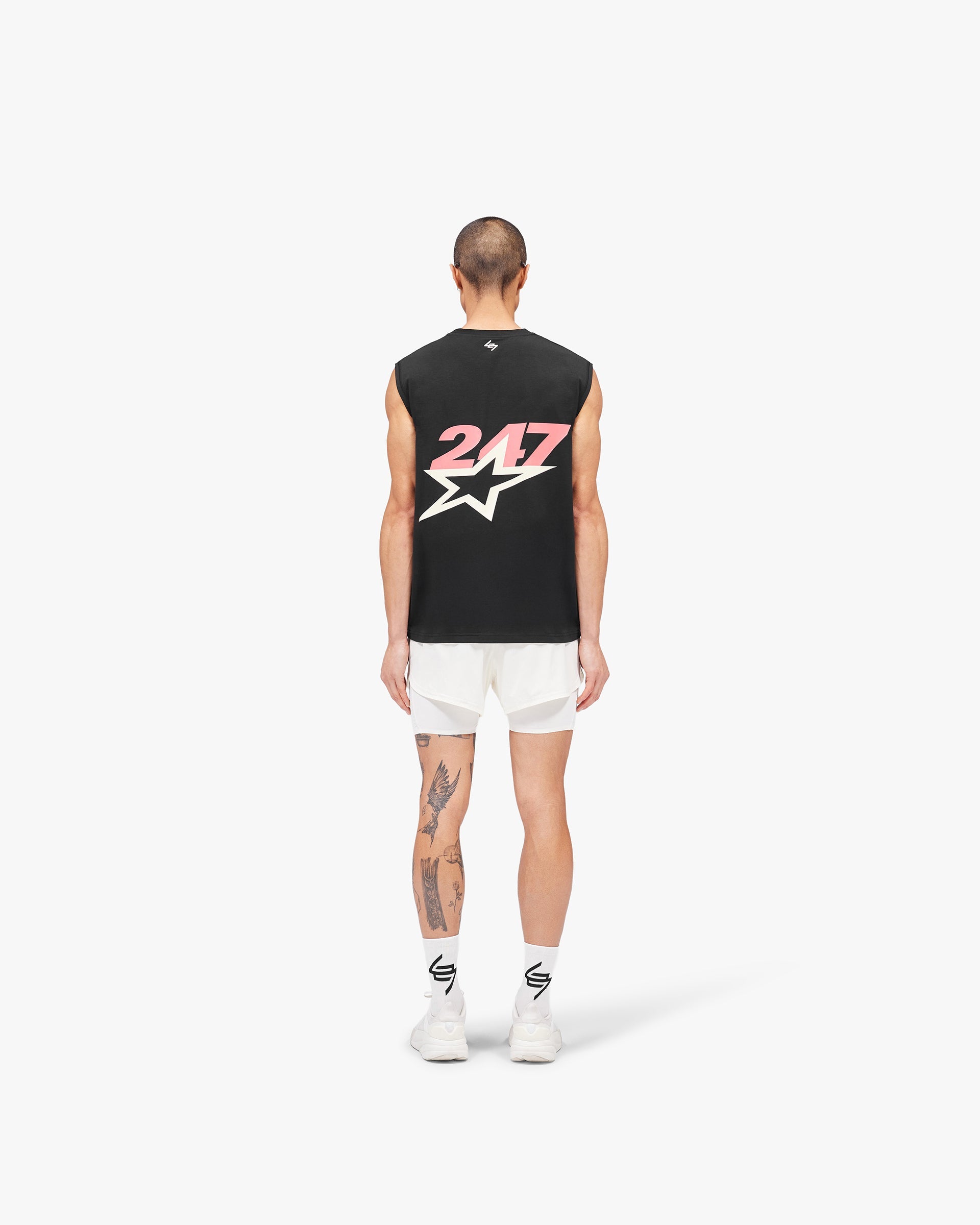 Black Team 247 Star Oversized Tank | 247 SS26 T-Shirts | REPRESENT
