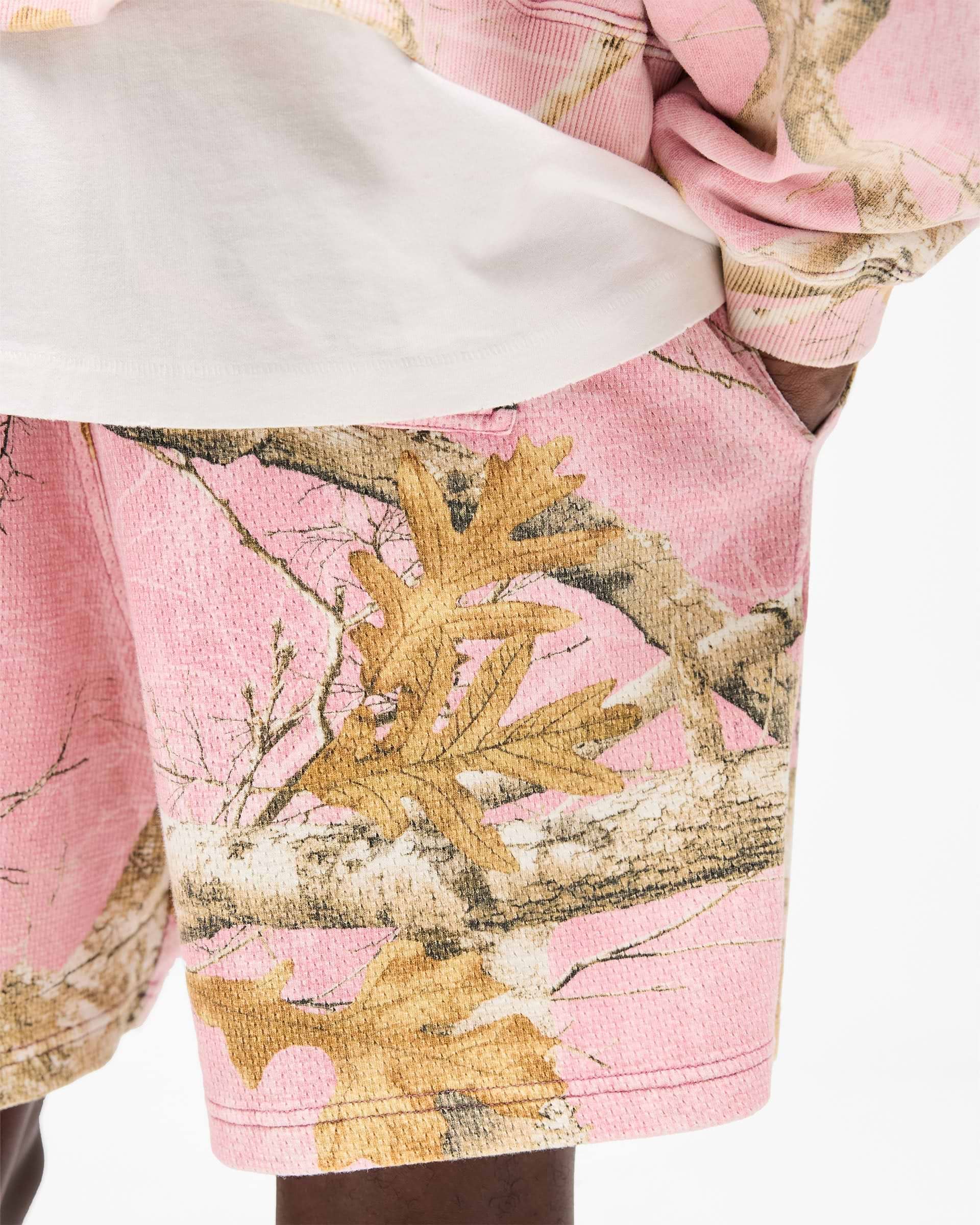 Realtree® Mesh Shorts- Washed Pink Camo