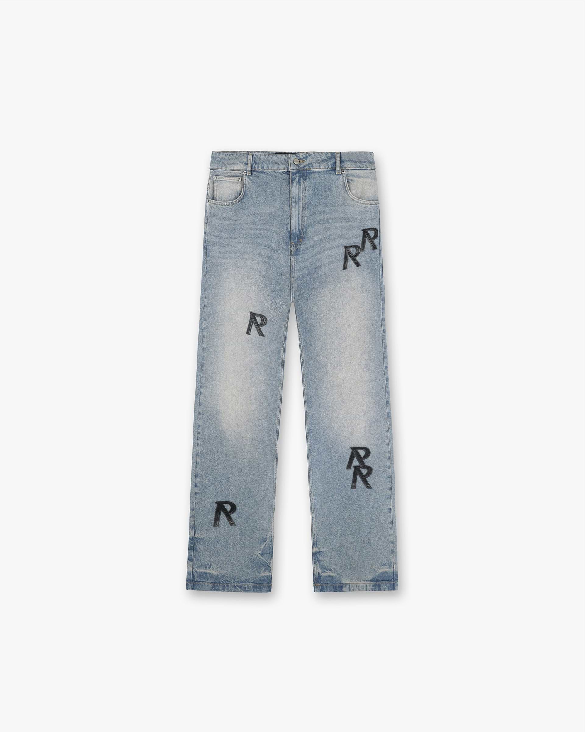 Louis Vuitton® Made To Order Embroidered Monogram Baggy Denim Pants Black.  Size 40 in 2023