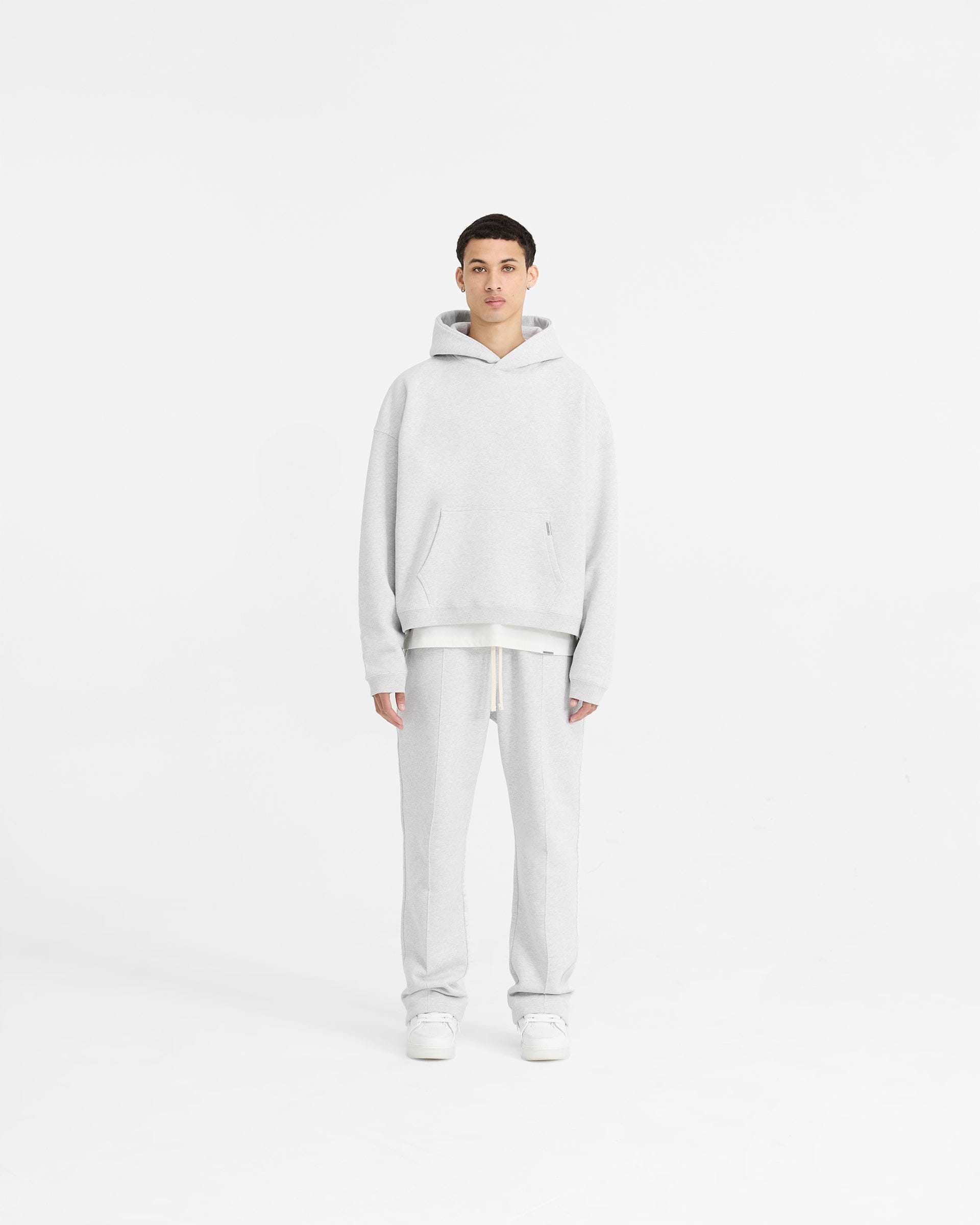 Initial Boxy Hoodie - Ice Grey Marl